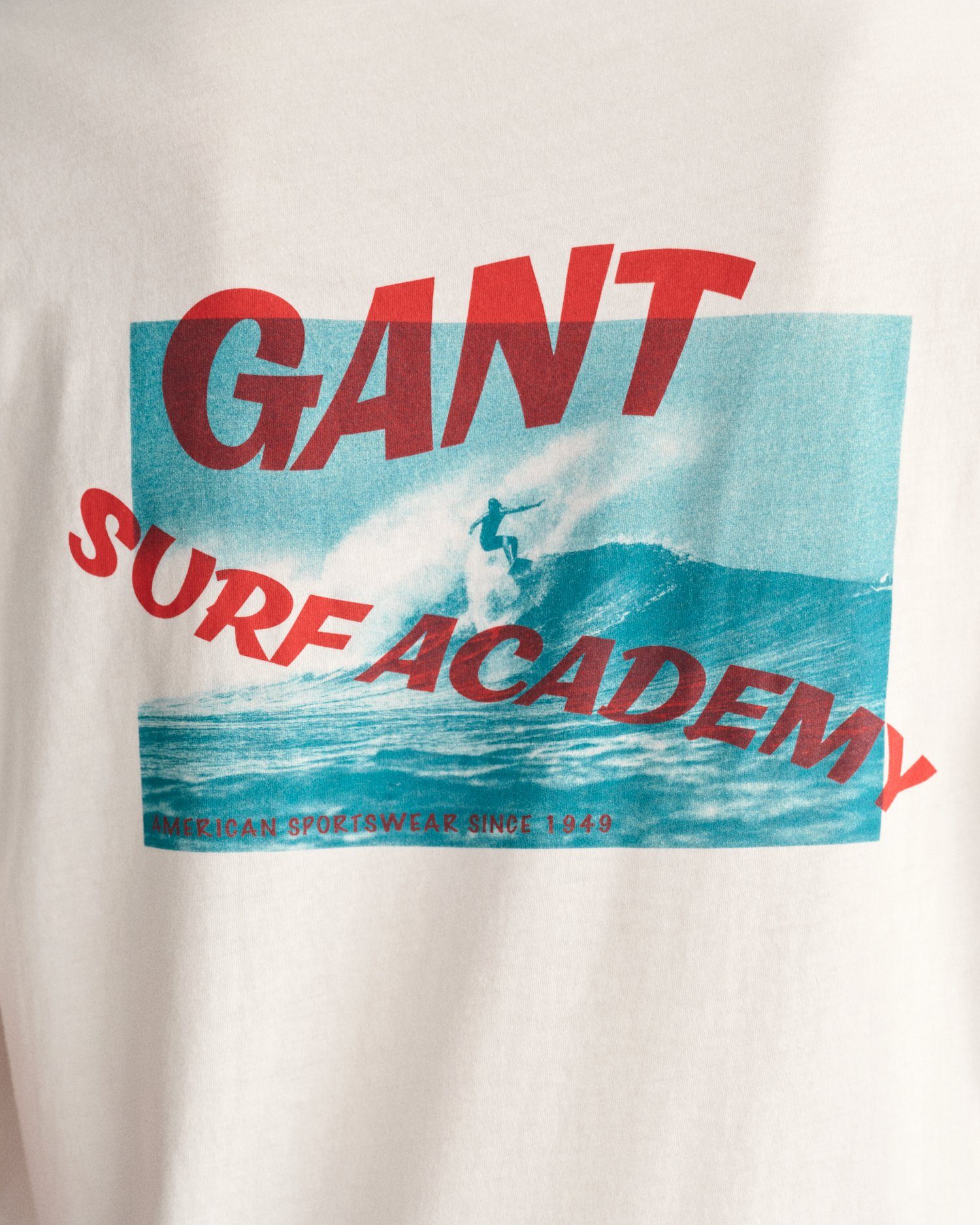 Gant T-shirt WASHED GRAPHIC SS T-SHIRT Met print op de achterkant