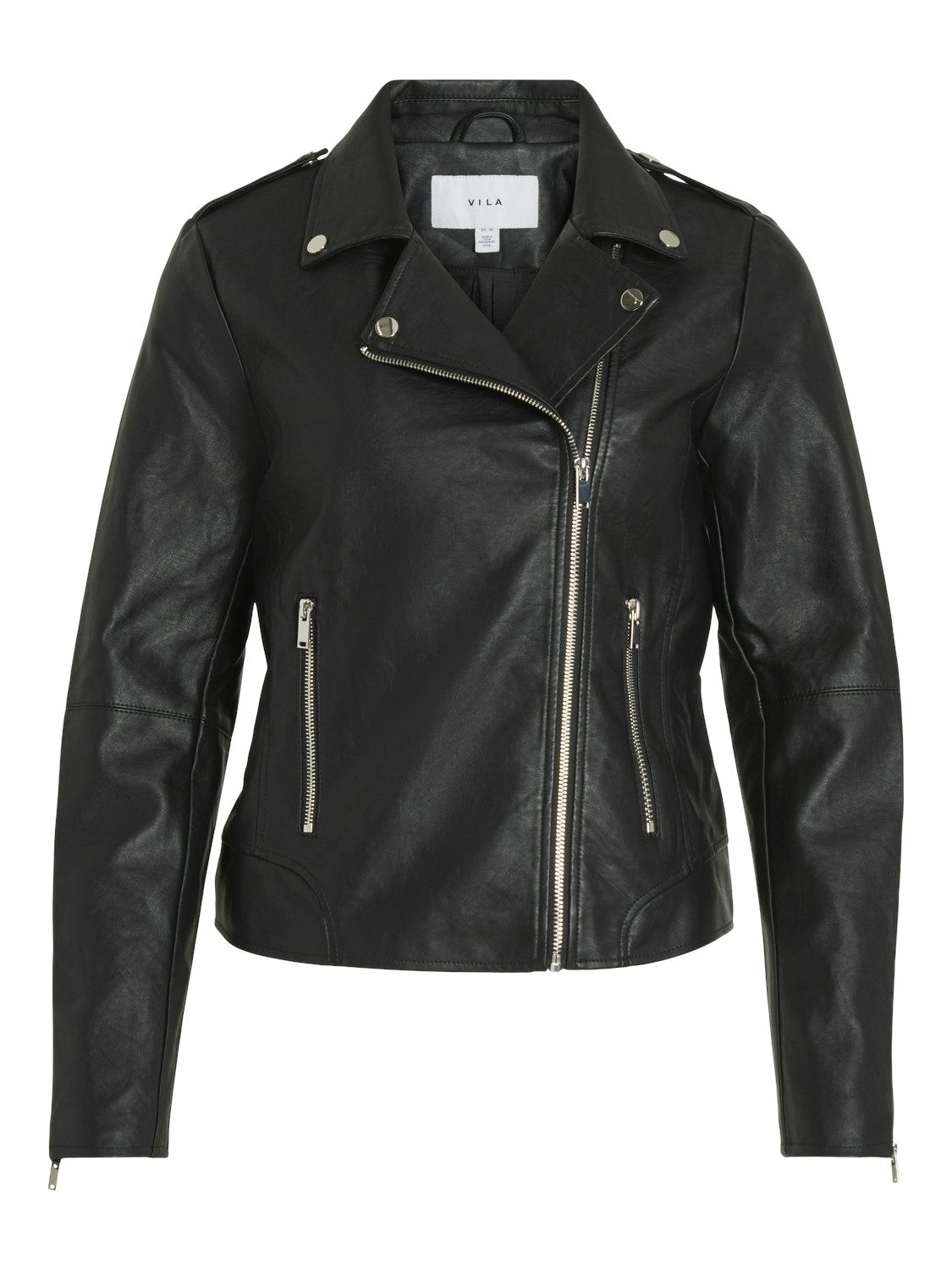 Vila Imitatieleren jack VICARA COATED JACKET - NOOS