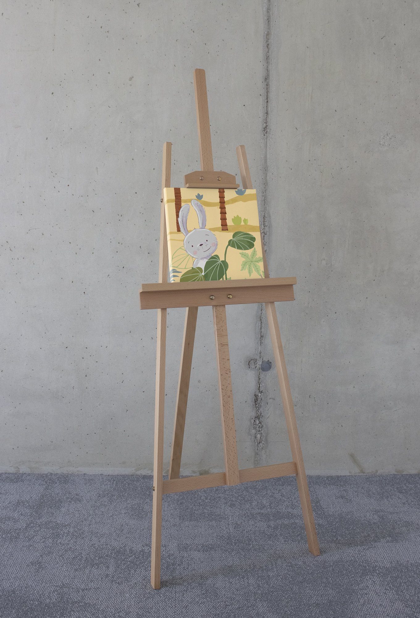 Komar Artprint op linnen Rabbit Food - Afmeting 30 x 30 cm (1 stuk)