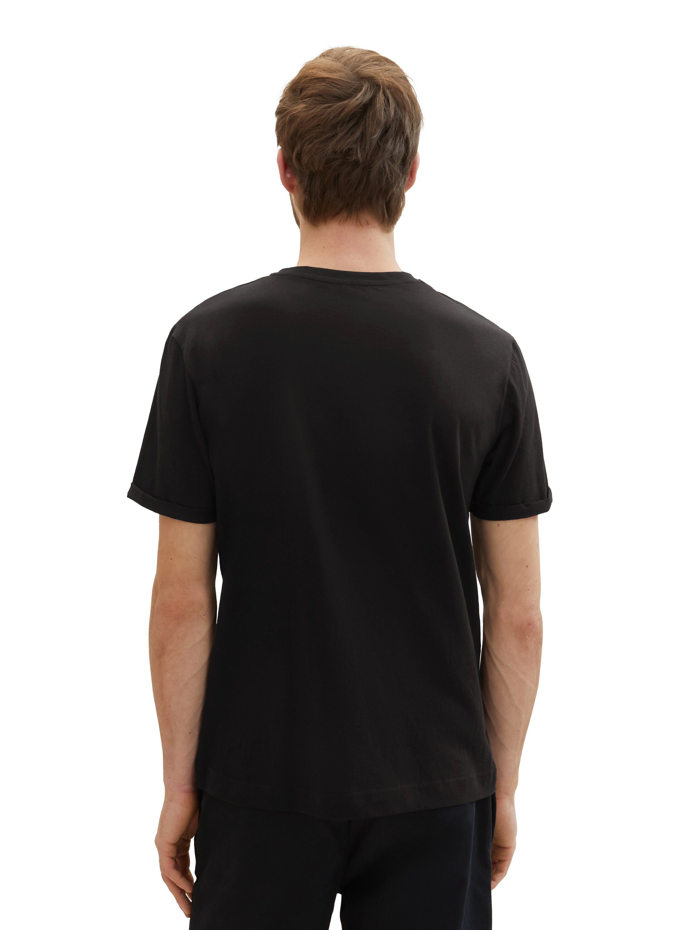 Tom Tailor T-shirt met logoborduursel (set, 3-delig)