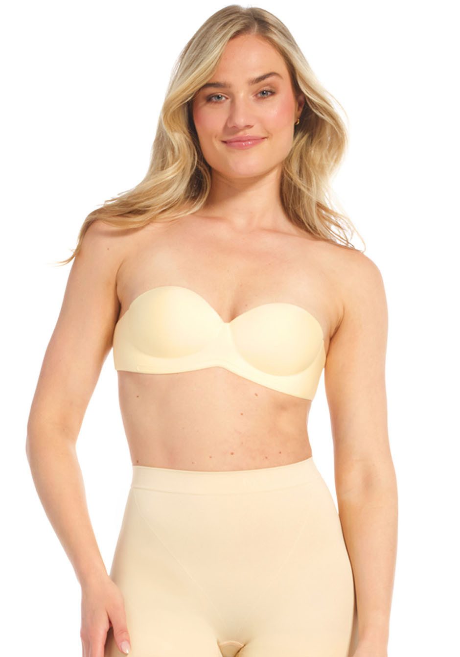 Magic Body Fashion Plak-bh Wing Bra Zijflappen voor extra steun dames strapless bh's maat D D beige