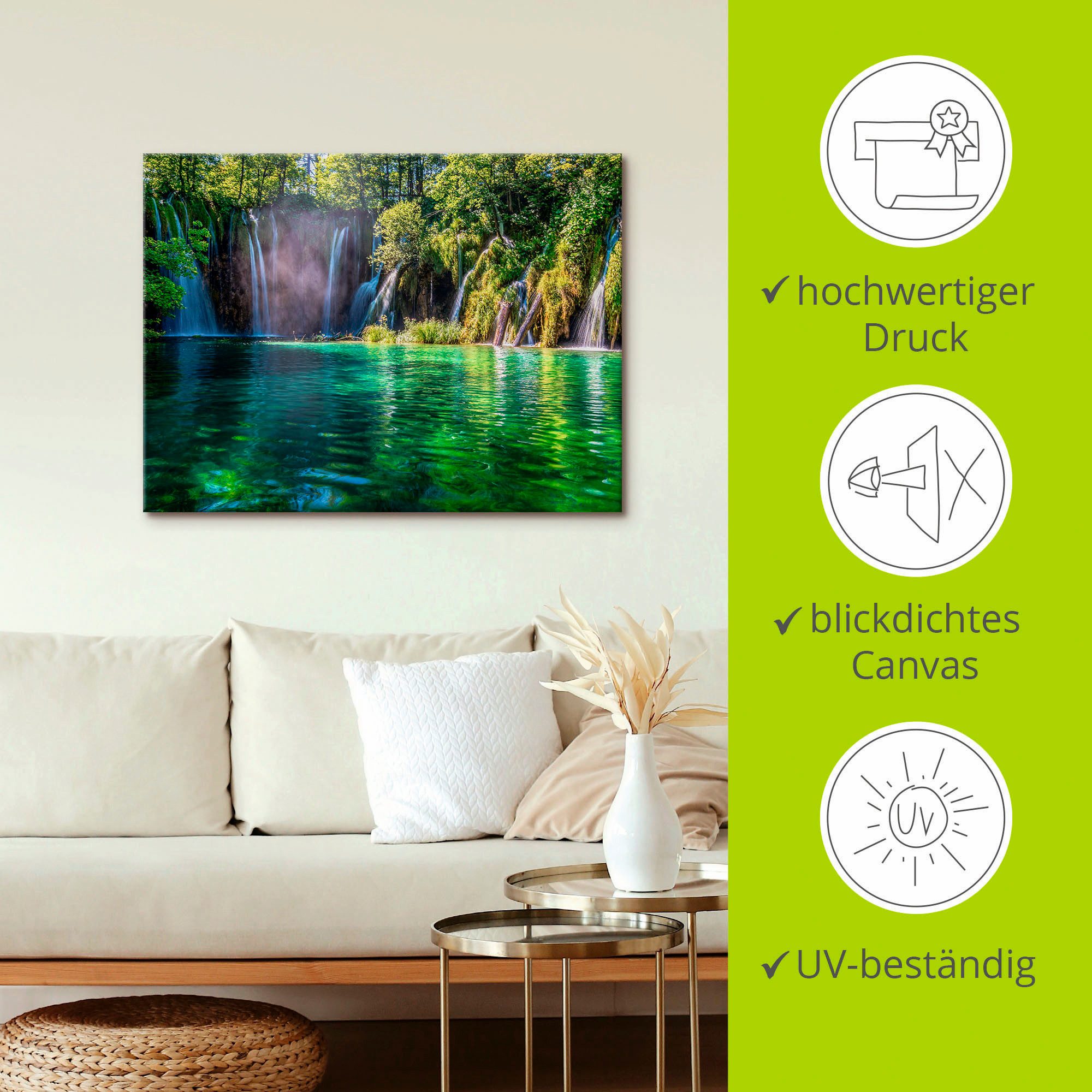 Artland Artprint De sprookjeswereld van Kroatië als artprint op linnen, muursticker in verschillende maten
