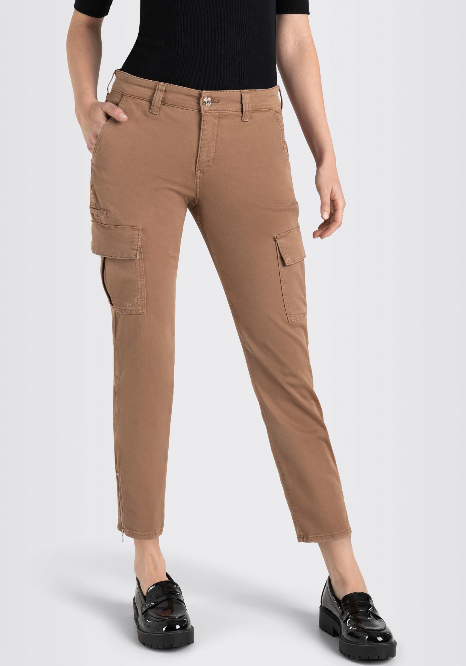 MAC Cargobroek Rich dames cargo broeken maat 48 bruin