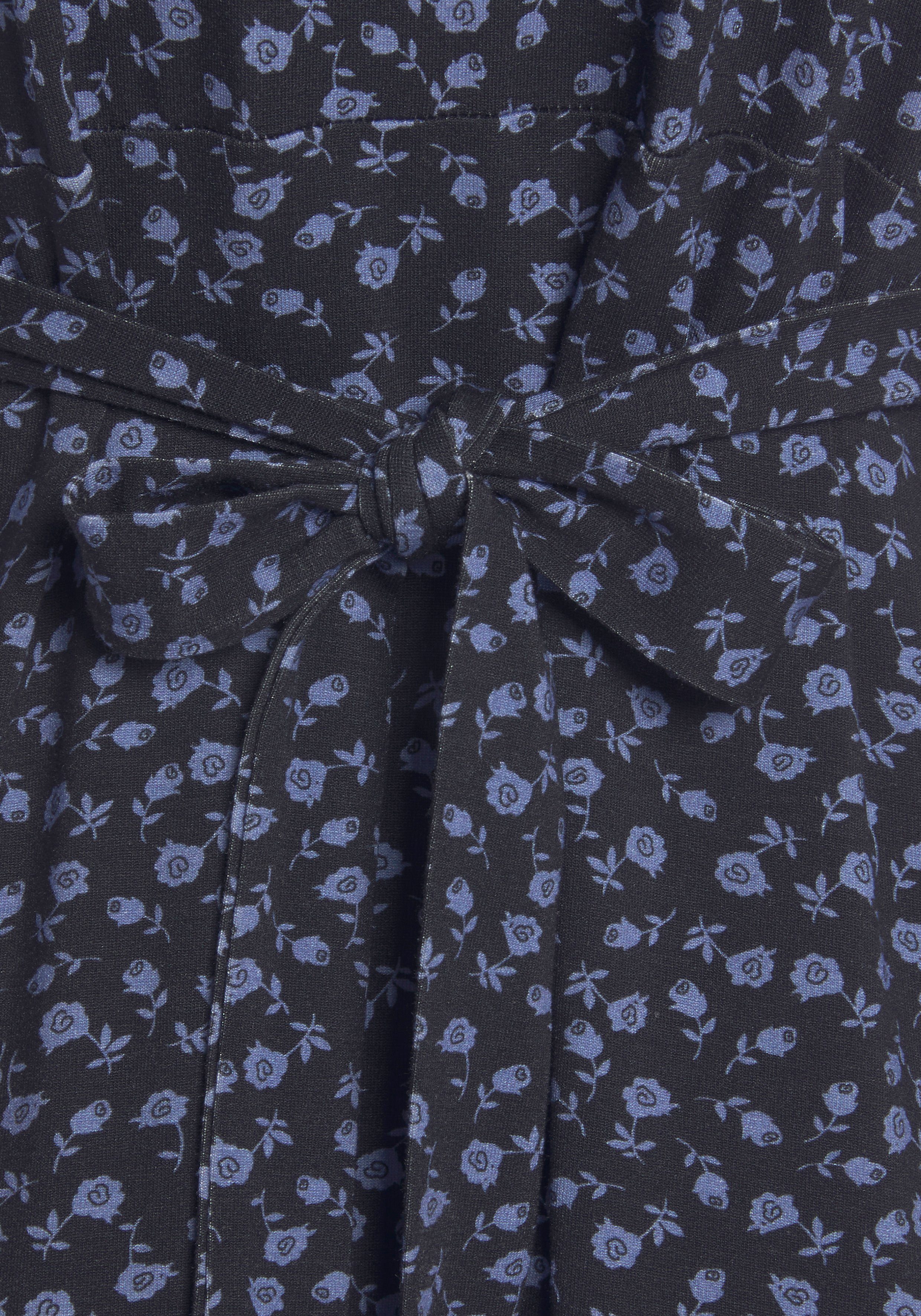 Vivance Jerseyjurk met bloemenprint en v-hals, figuurvriendelijke zomerjurk