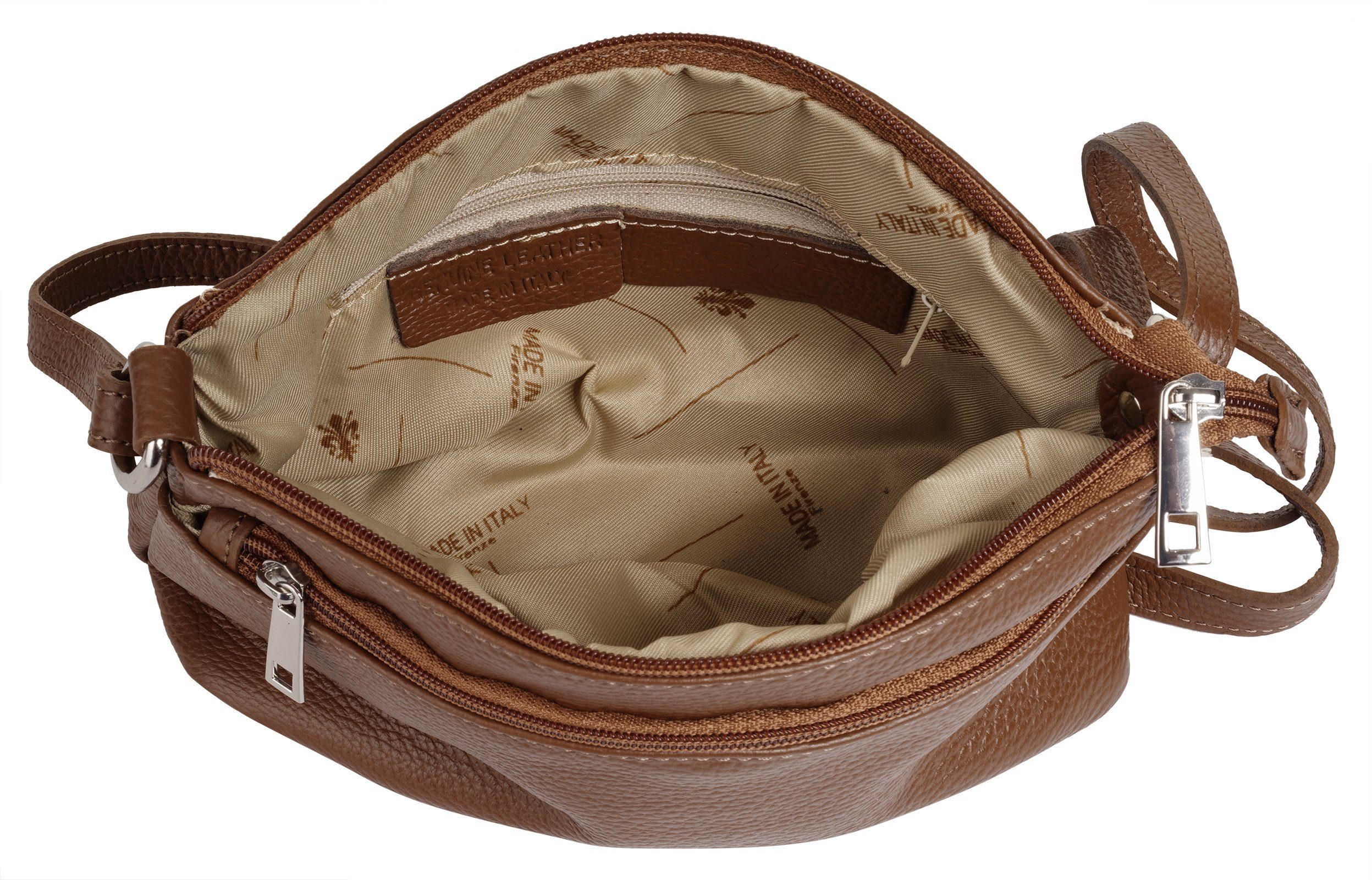 Cluty Schoudertas echt leer, made in italy