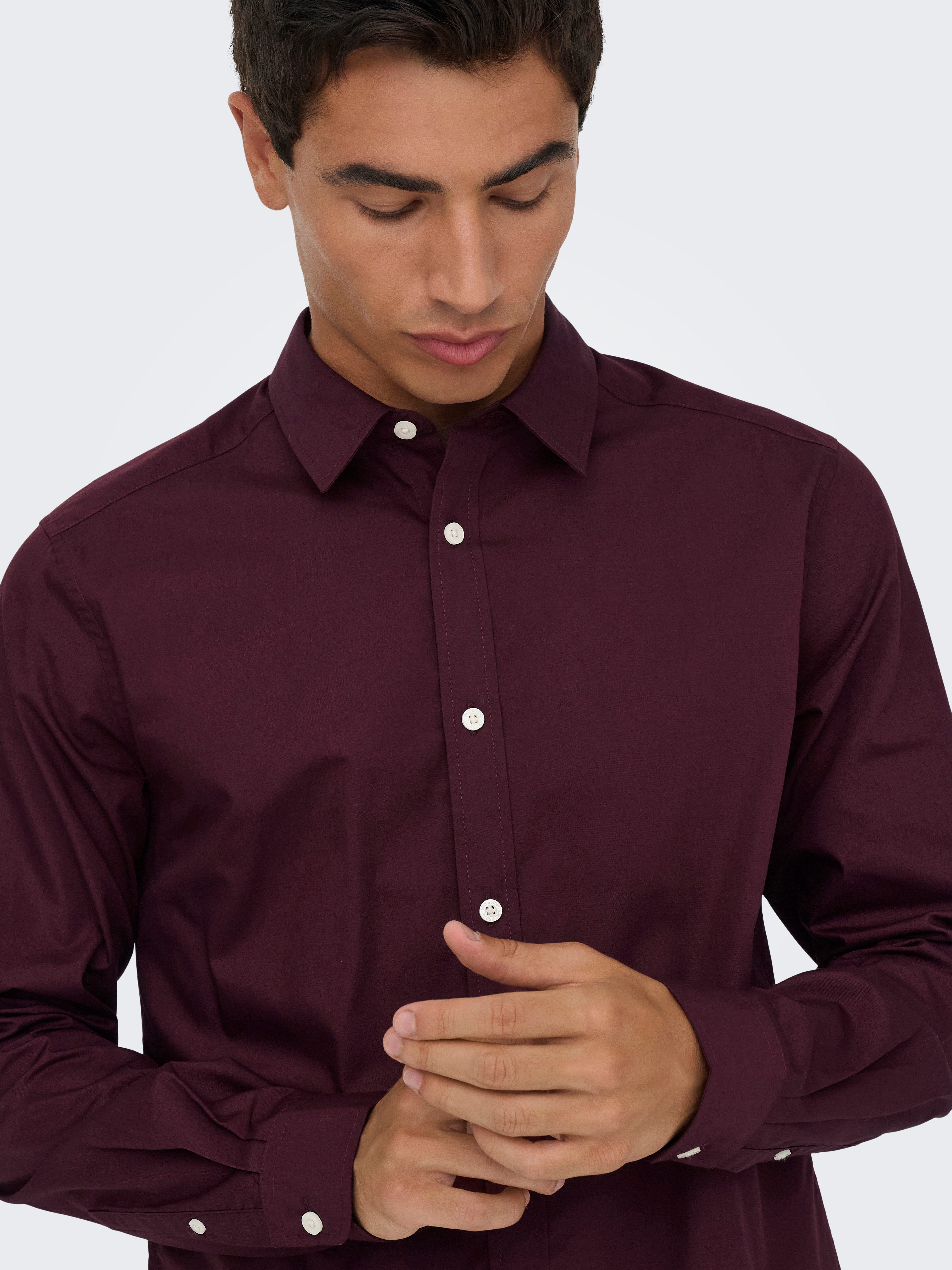ONLY & SONS Overhemd met lange mouwen ONSFLORIAN LIFE LS POPLIN SHIRT OTL