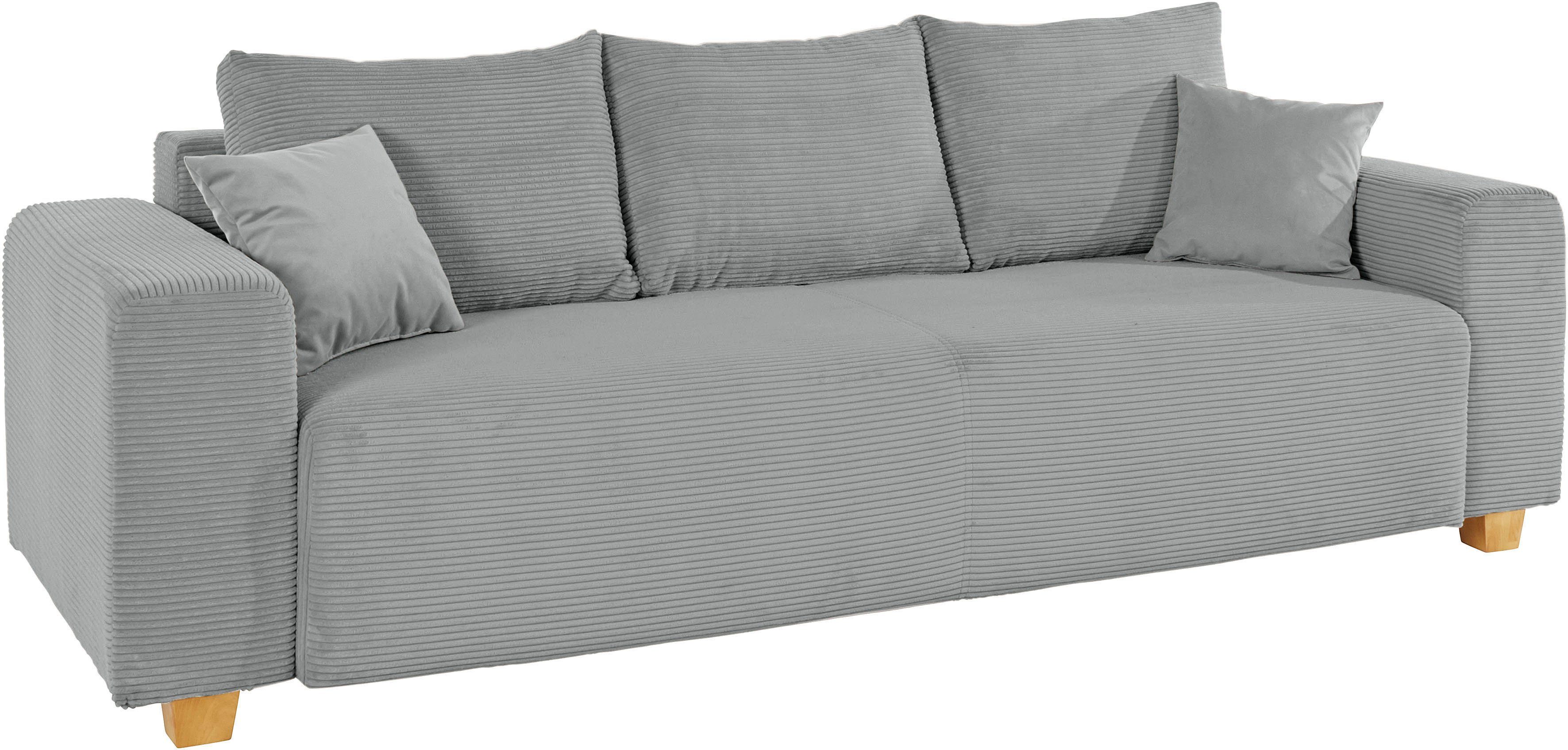 COLLECTION AB Slaapbank Yves Bedfunctie, bedlade, bonnellvering, rugkussen, sierkussen