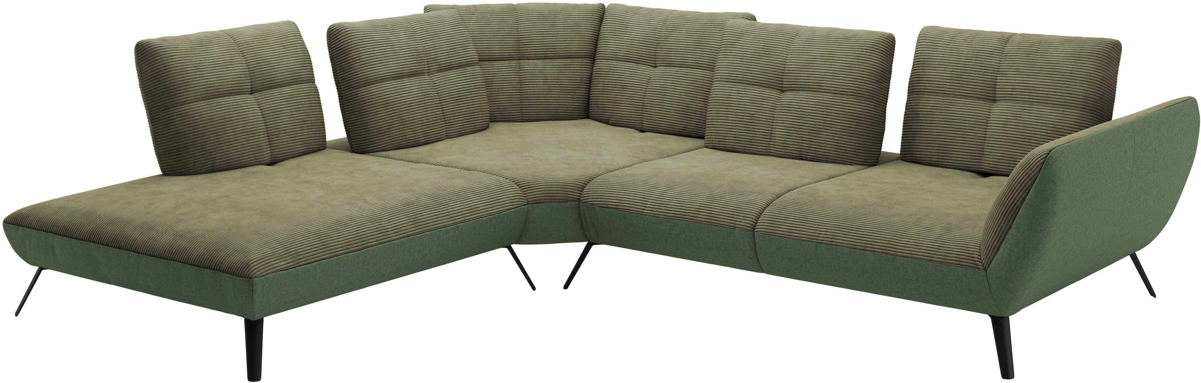 Places of Style Hoekbank Mikado L-vorm incl. zitdiepteverstelling en armleuningverstelling