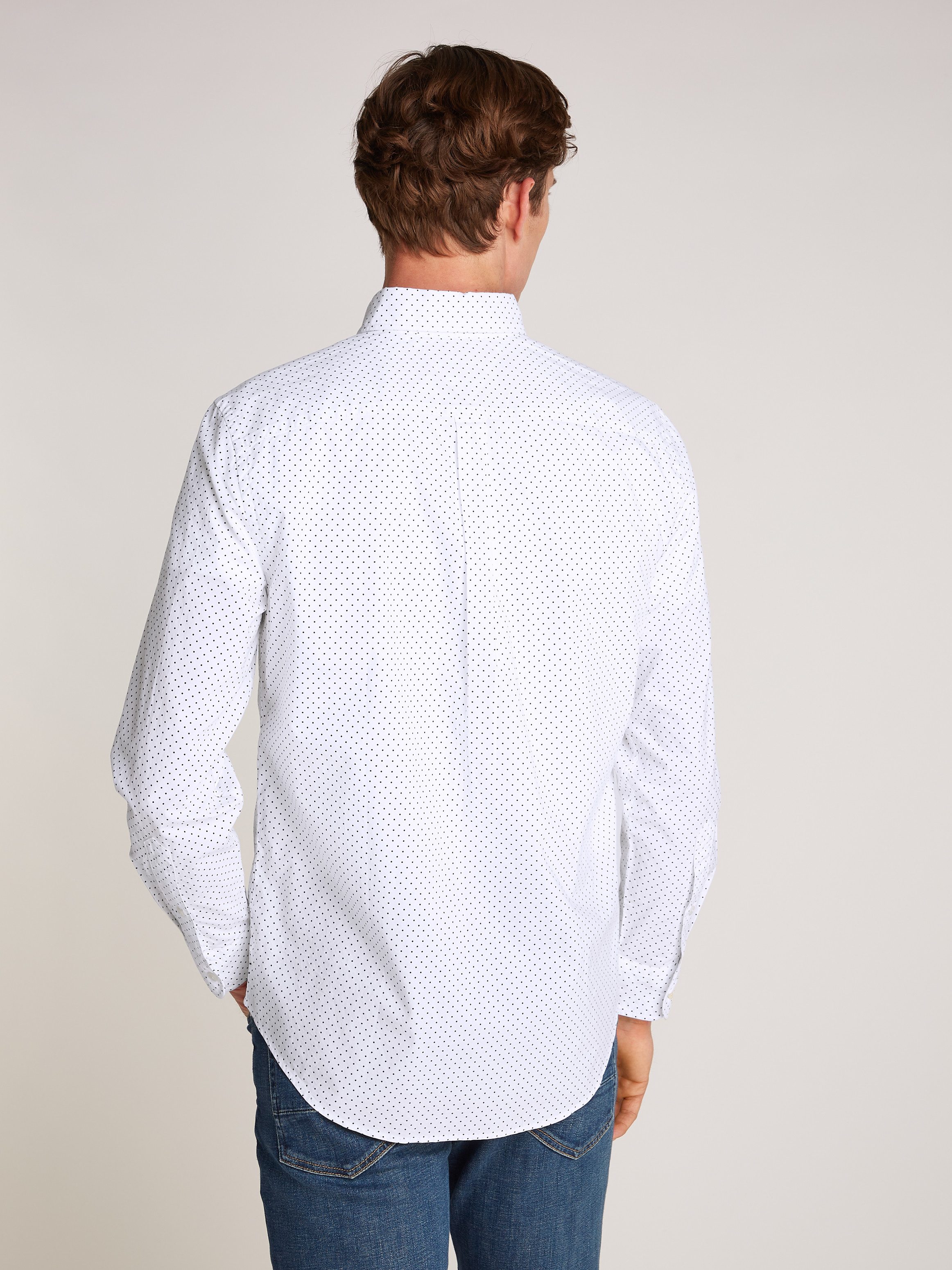 Tommy Hilfiger Businessoverhemd FLEX POPLIN POLKA DOT RF SHIRT