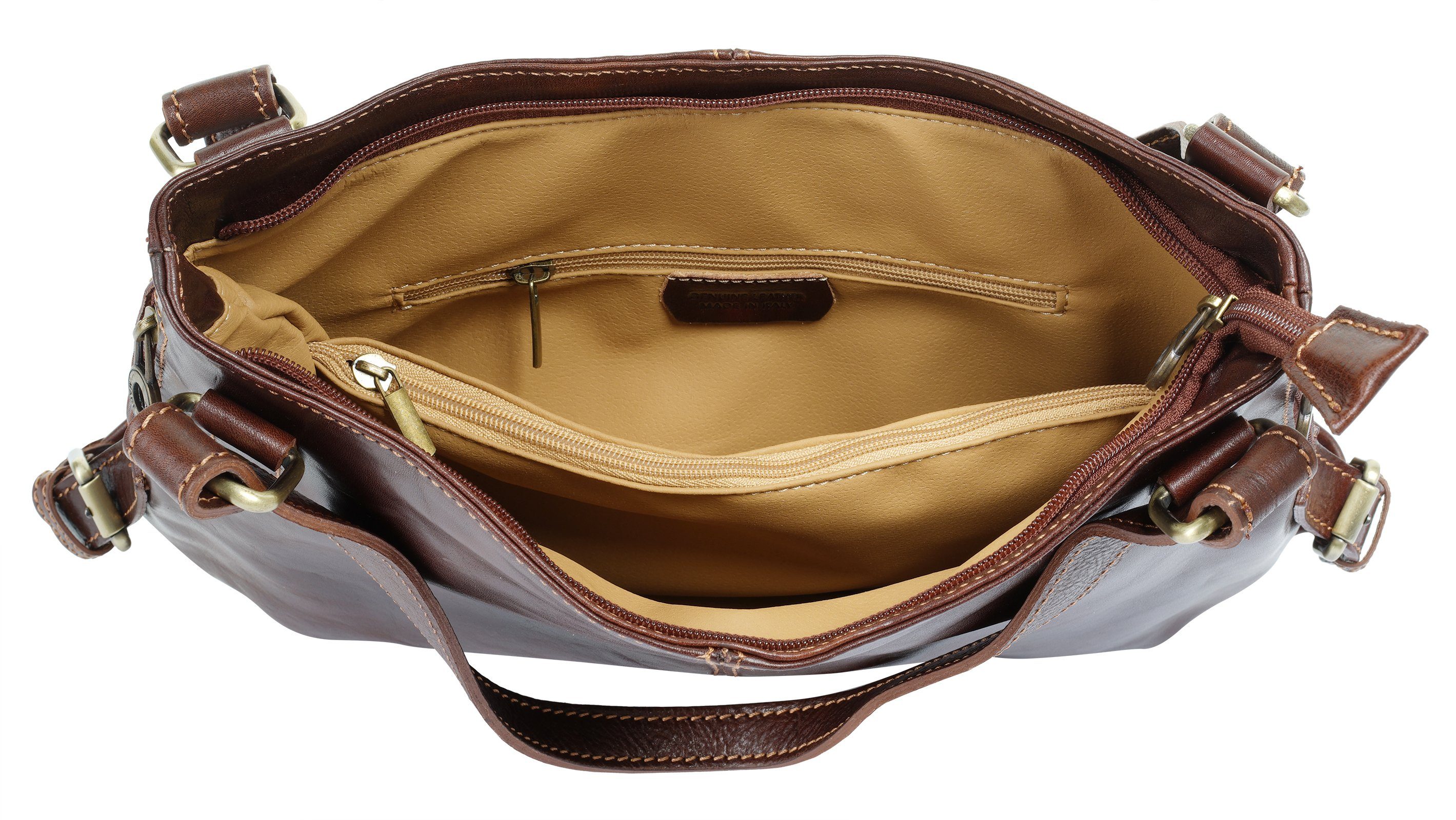 Piké Shopper echt leer, made in italy