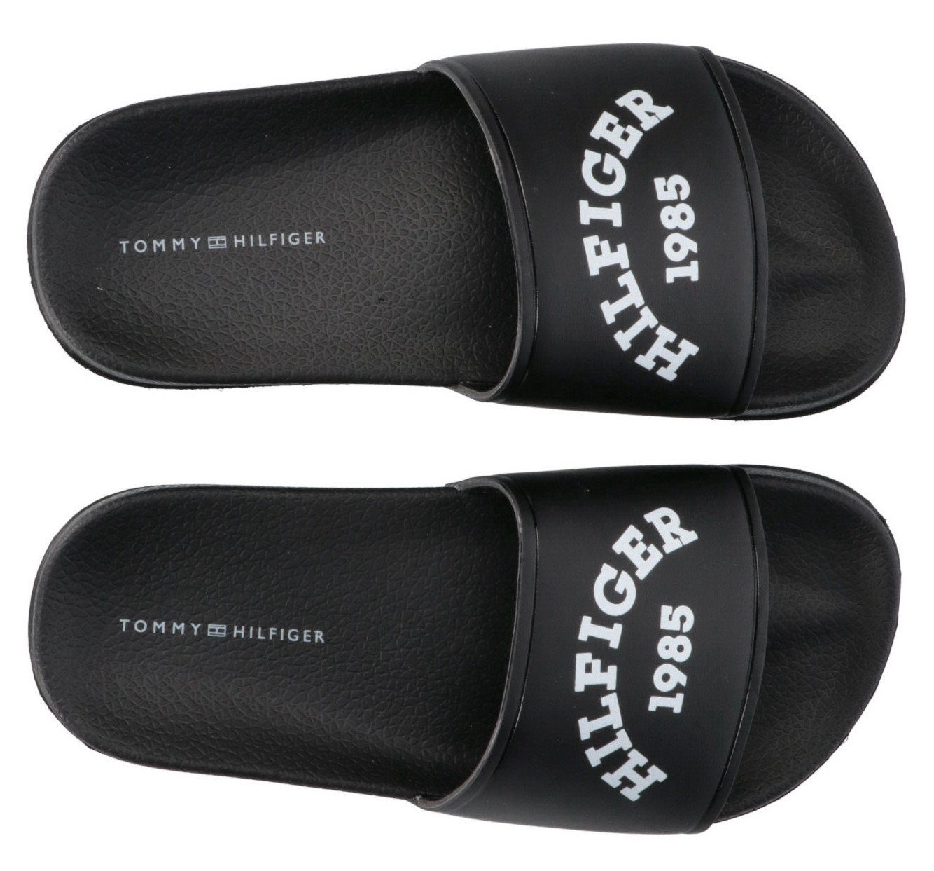 Tommy Hilfiger Badslippers LOGO POOL SLIDE , zomerschoen, badschoen, poolslides met grote merkopdruk