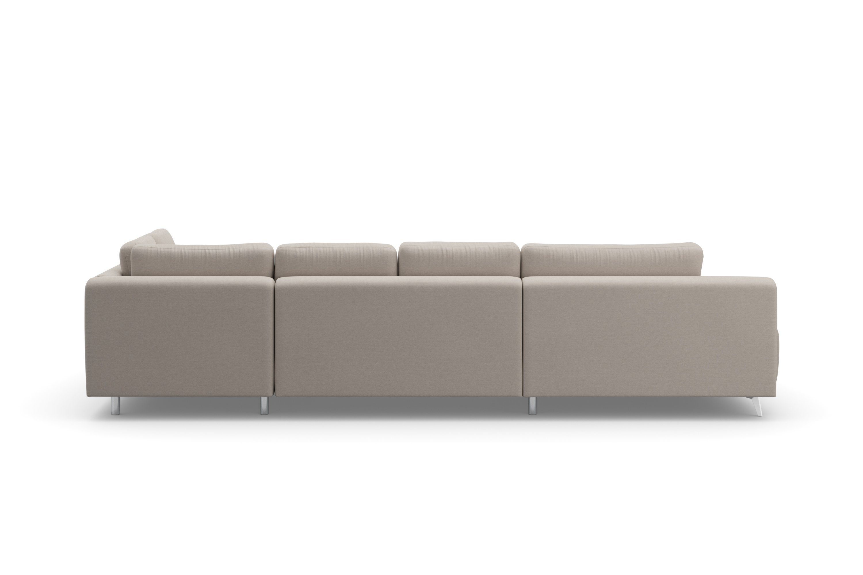 sit&more Zithoek Latigo U-vorm met mega-récamier, naar keuze met slaapfunctie en bedkist