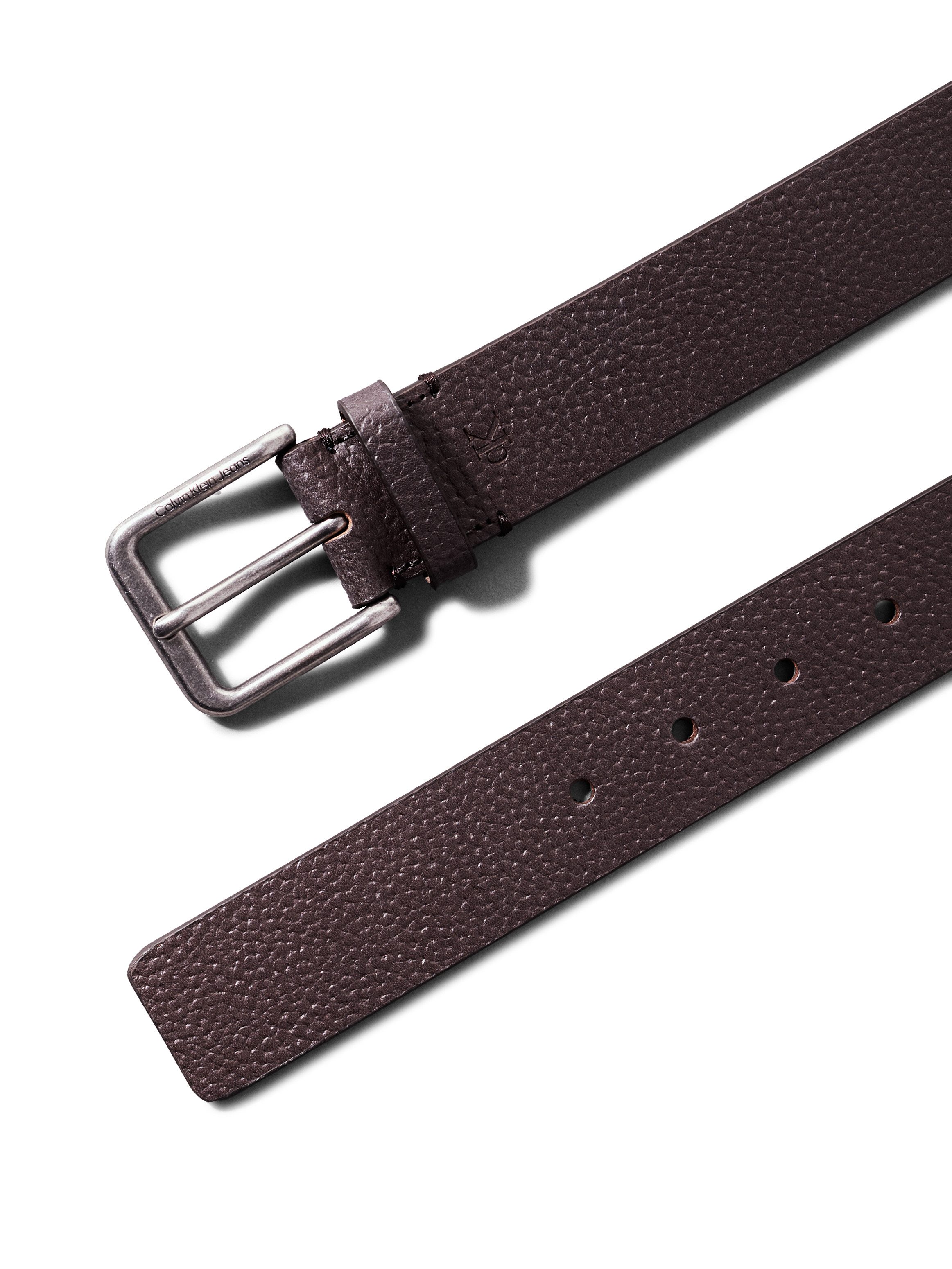 Calvin Klein Leren riem CLASSIC CASUAL BELT 35MM Logoprand, eenvoudige doornsluiting