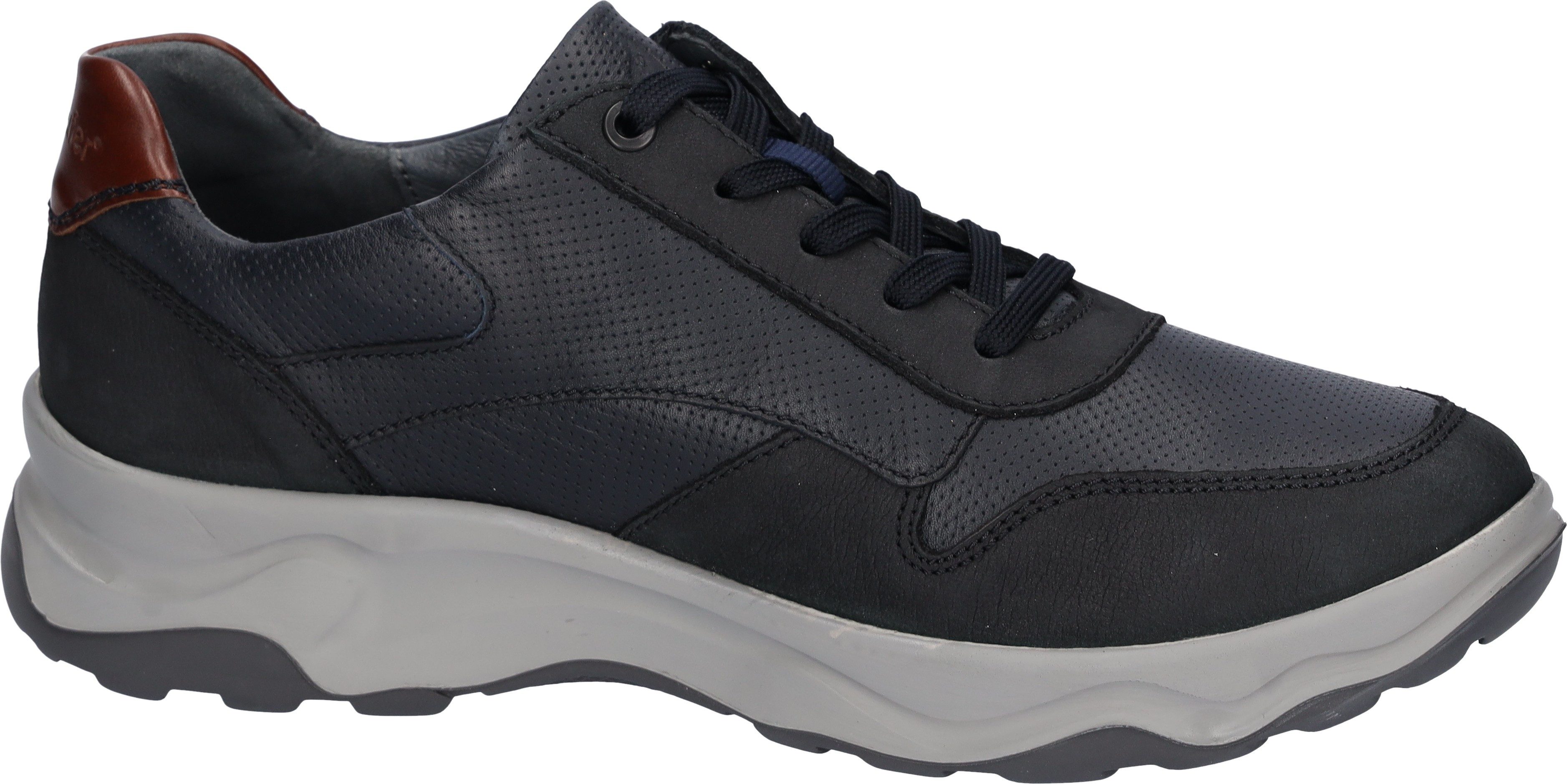 Waldläufer Sneakers H-max , comfortabele schoen, lage schoen, veterschoen in comfortbreedte h = zeer breed