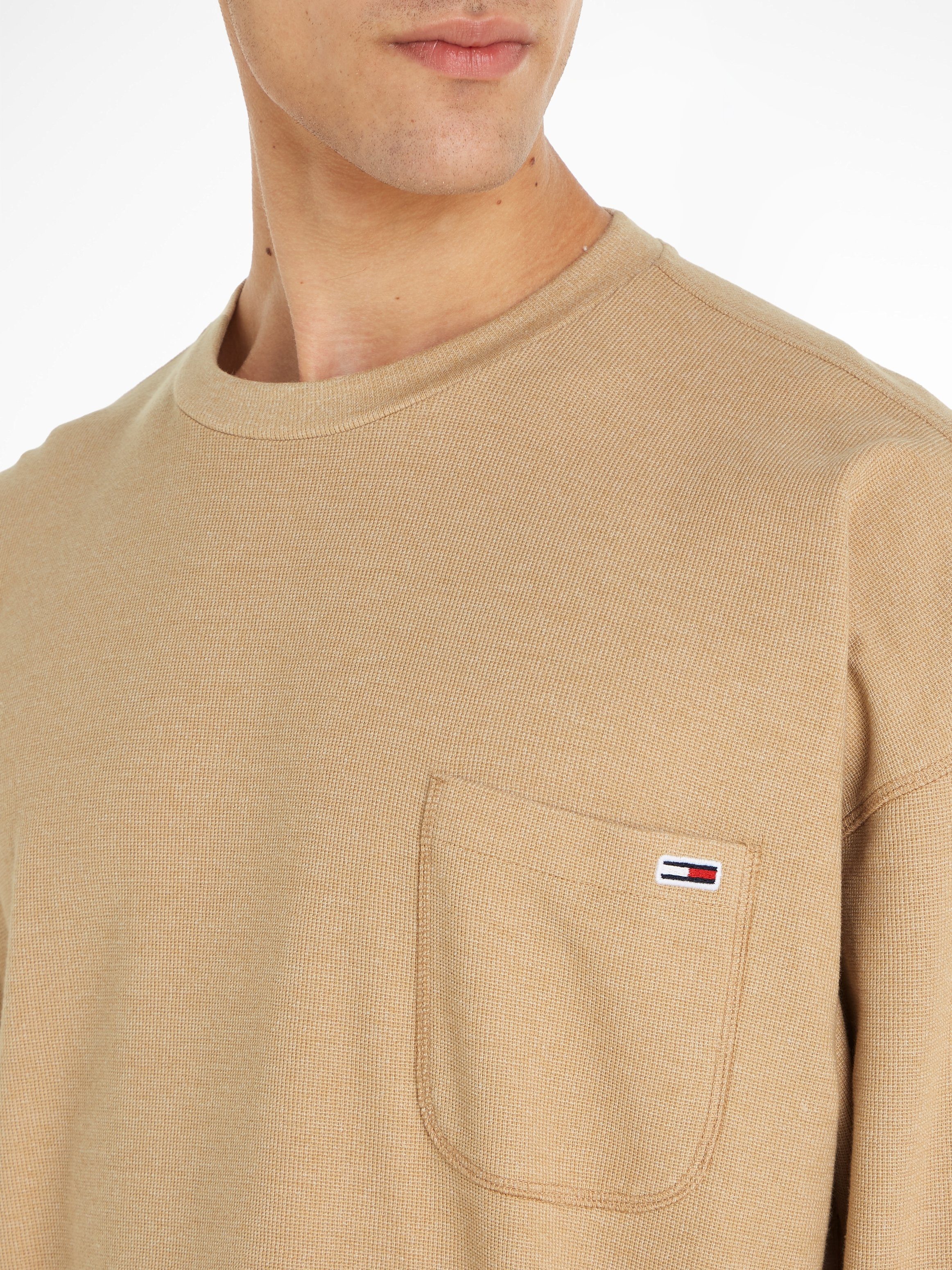 TOMMY JEANS Shirt met lange mouwen TJM RLX WAFFLE SNIT TEE