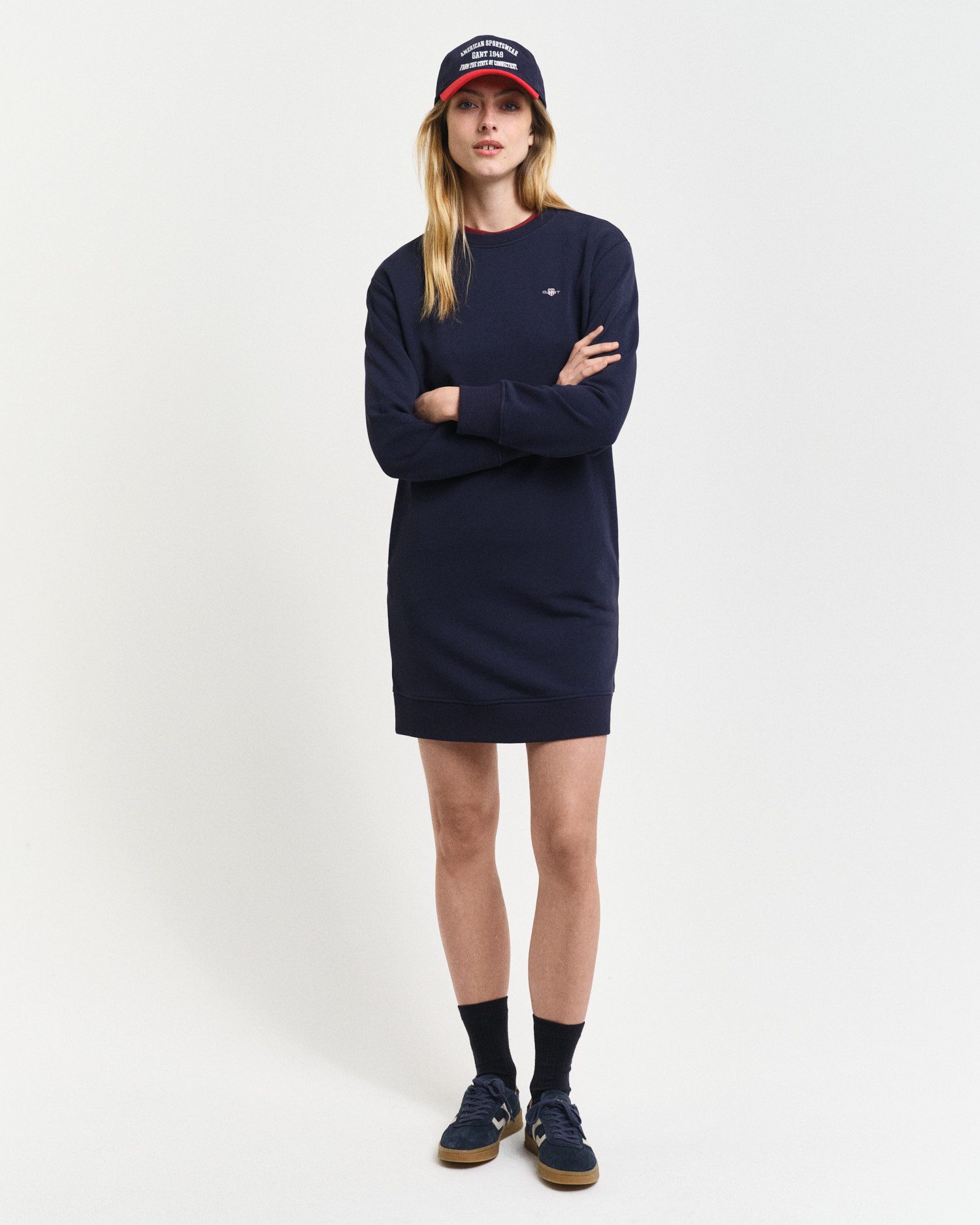 Gant Sweatjurk SHIELD C-NECK SWEAT DRESS