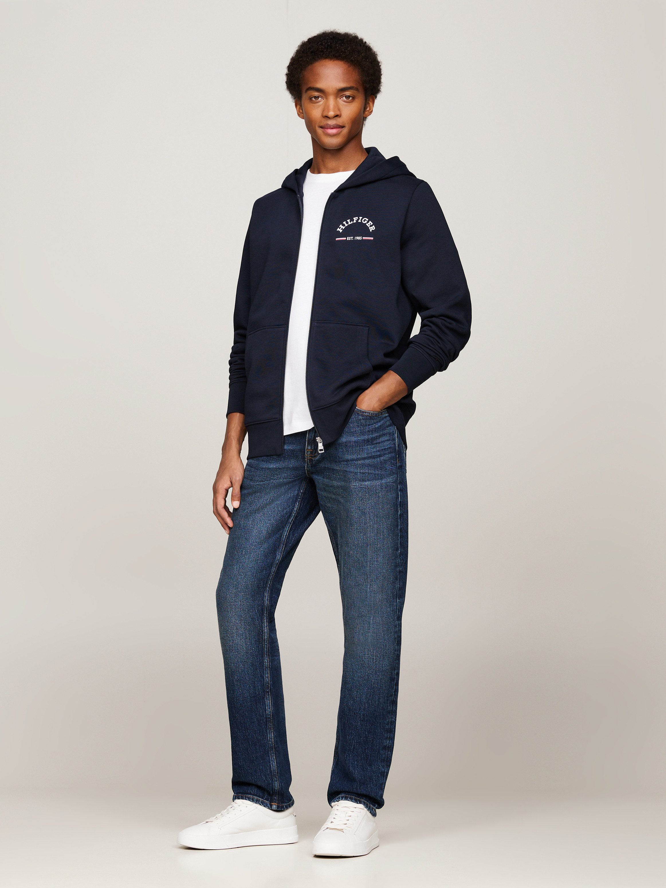 Tommy Hilfiger Capuchonsweatvest ROUNDALL HOODED ZIP THROUGH