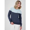 alife and kickin sweatshirt darleenak meerkleurige crewneck-sweater met contrastdetails blauw