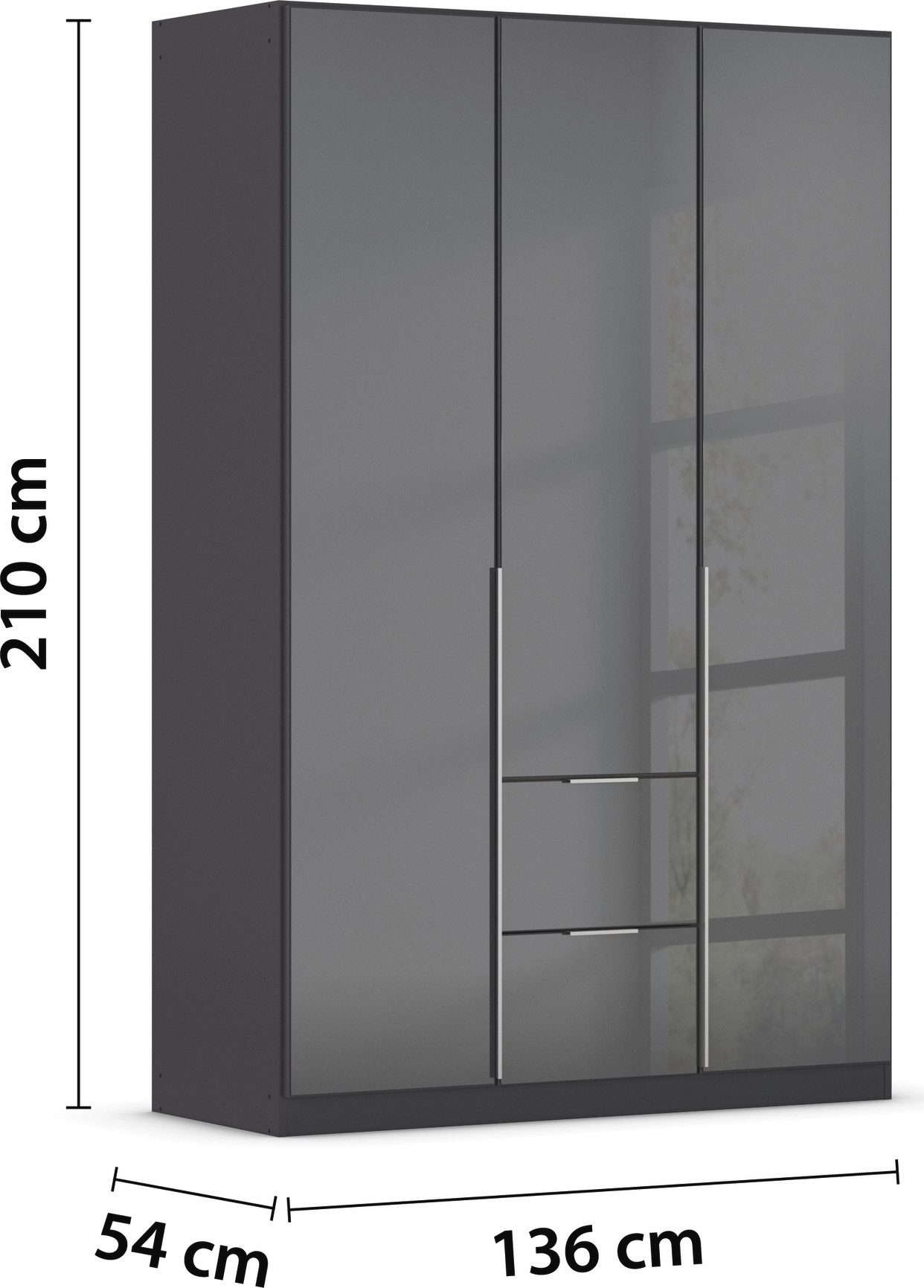 rauch Draaideurkast Kledingkasten kast garderobe AGORDO met glazen front