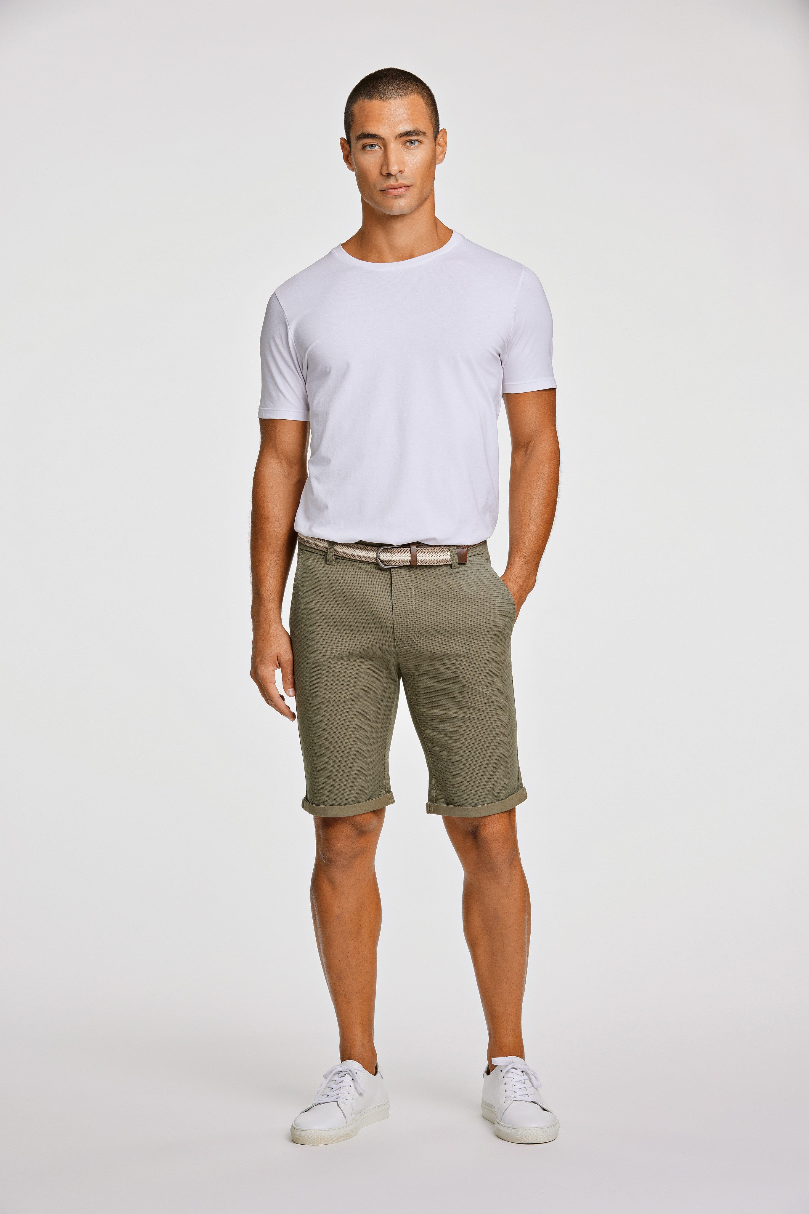 LINDBERGH Chino-short met riem (2-delig)