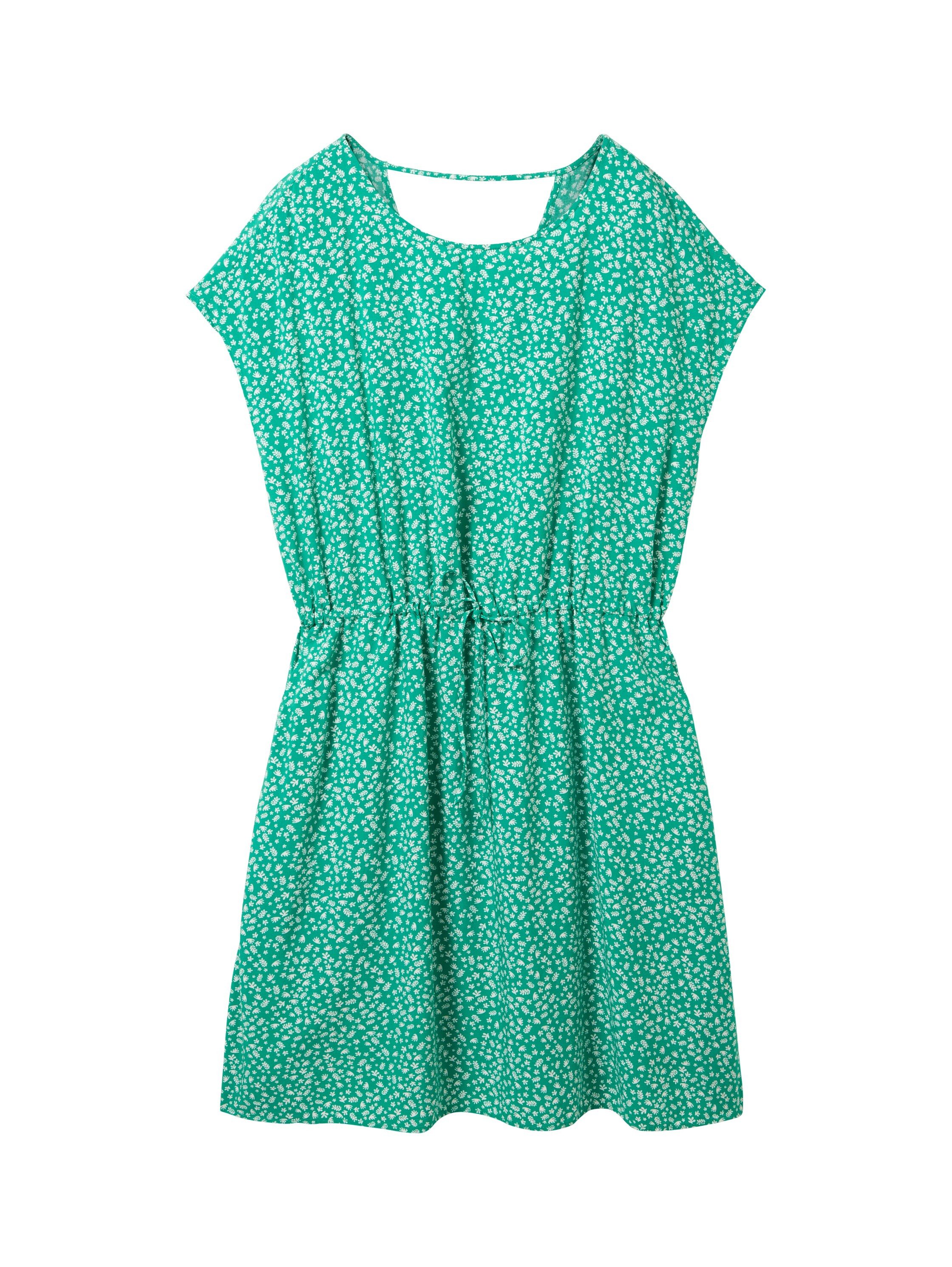 Tom Tailor Denim Gedessineerde jurk in midi-look en met insteekzakken