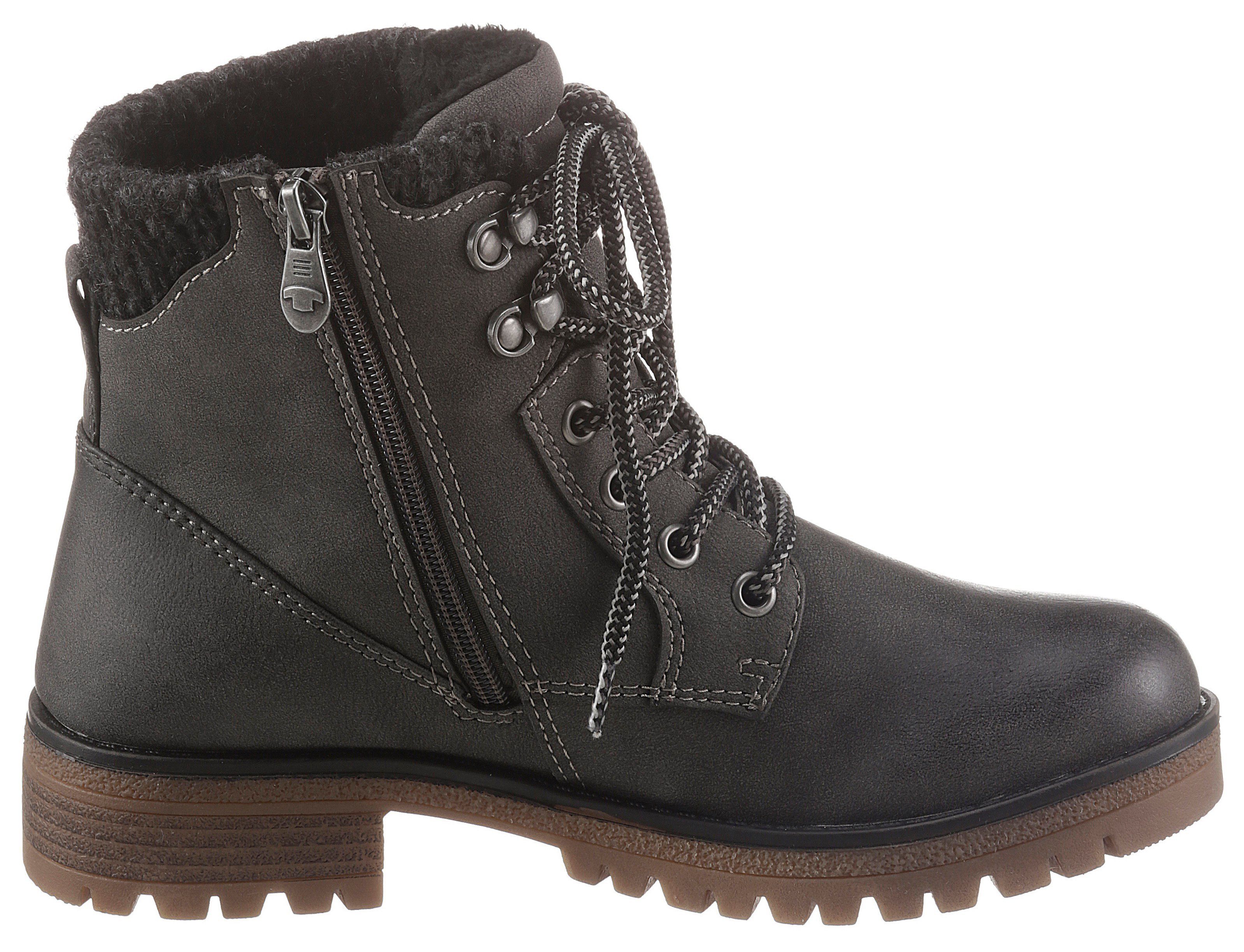 Tom Tailor Hoge veterschoenen met tricotkraag