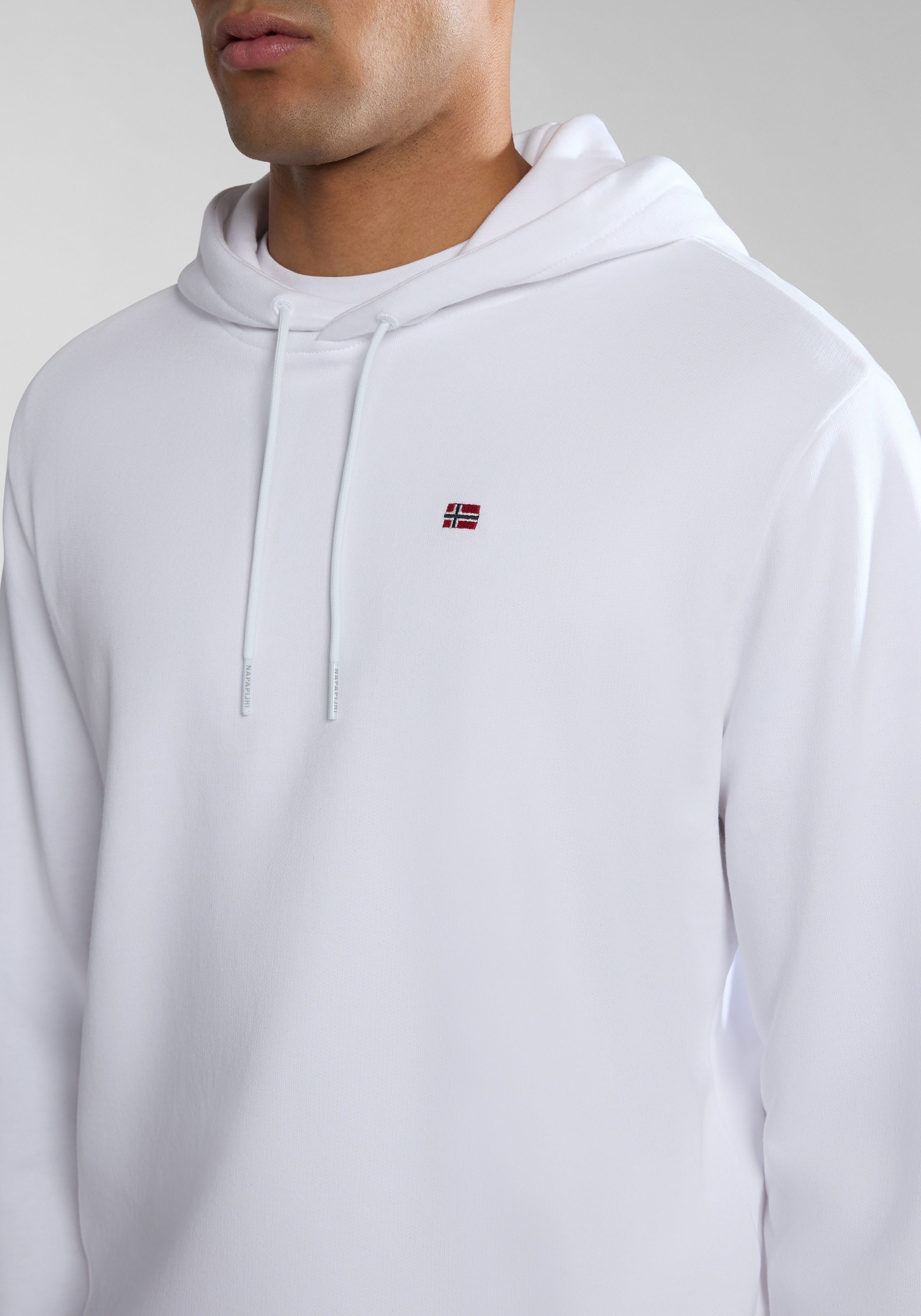 Napapijri Hoodie BALIS H SUM 002 Met merklabel aan de zijkant, met ribboorden aan de zoom en mouwen