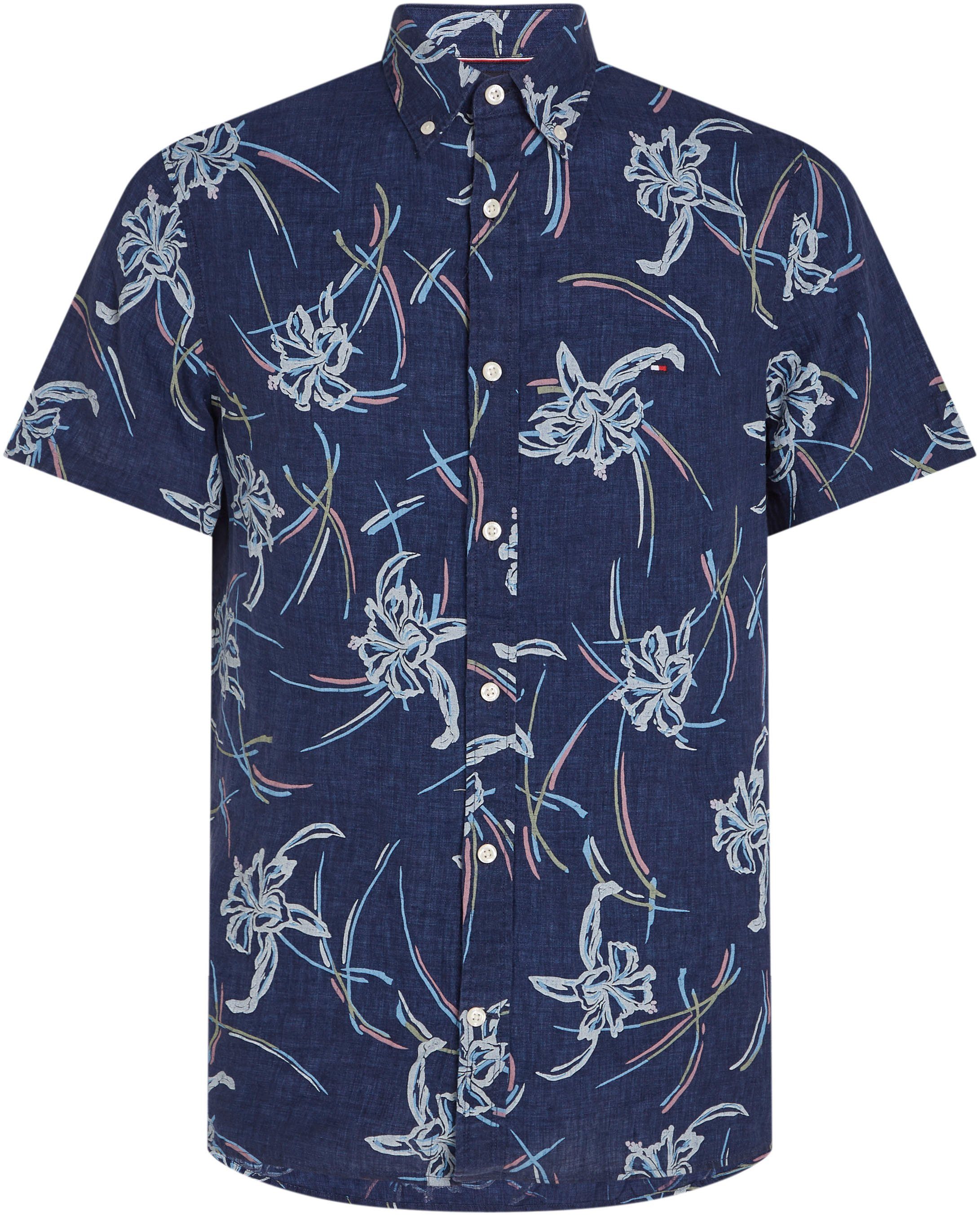 Tommy Hilfiger Linnen overhemd LI TROPICAL PRT SF SHIRT