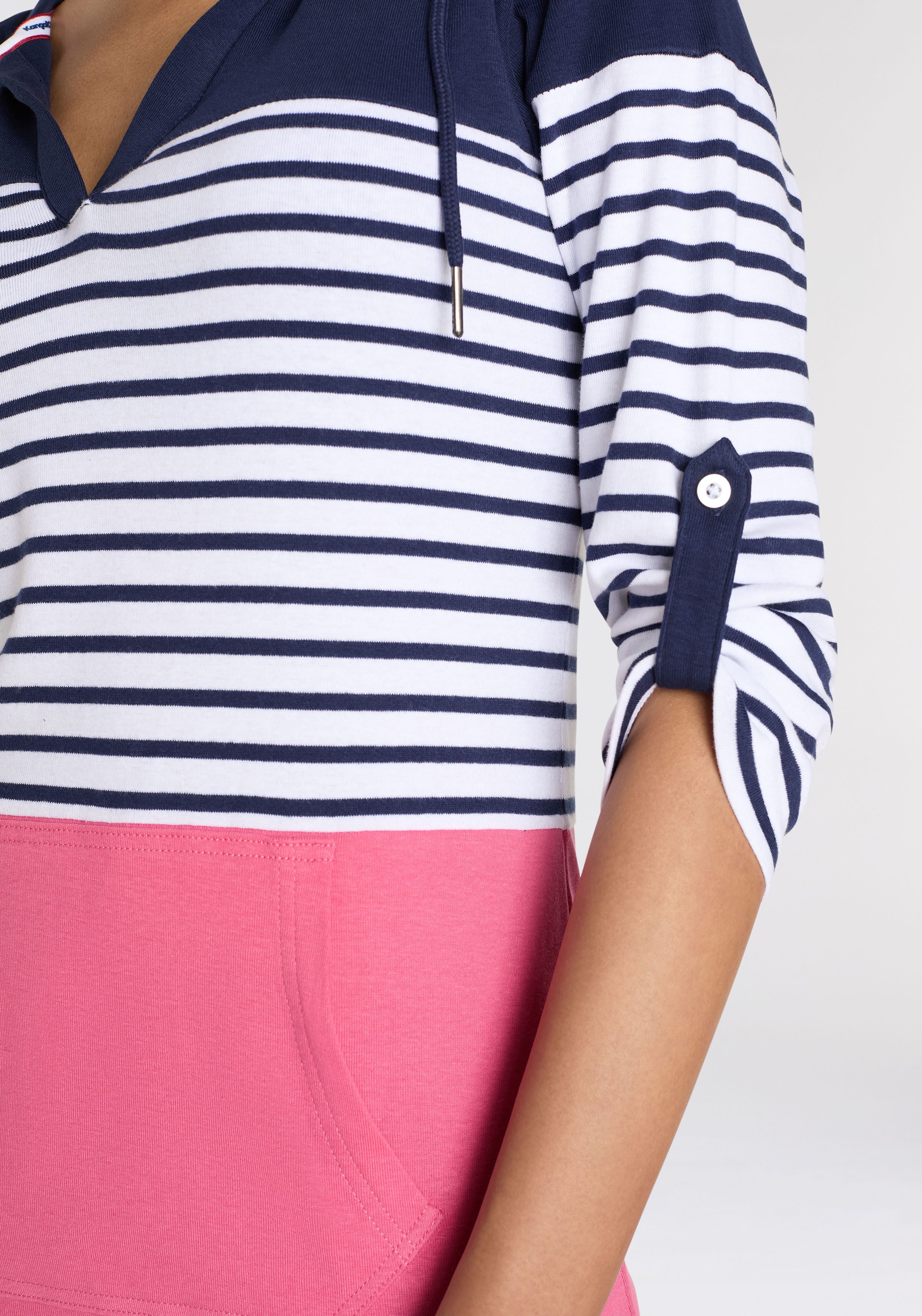 KangaROOS Jerseyjurk korte jurk casual look van ribbreiwerk