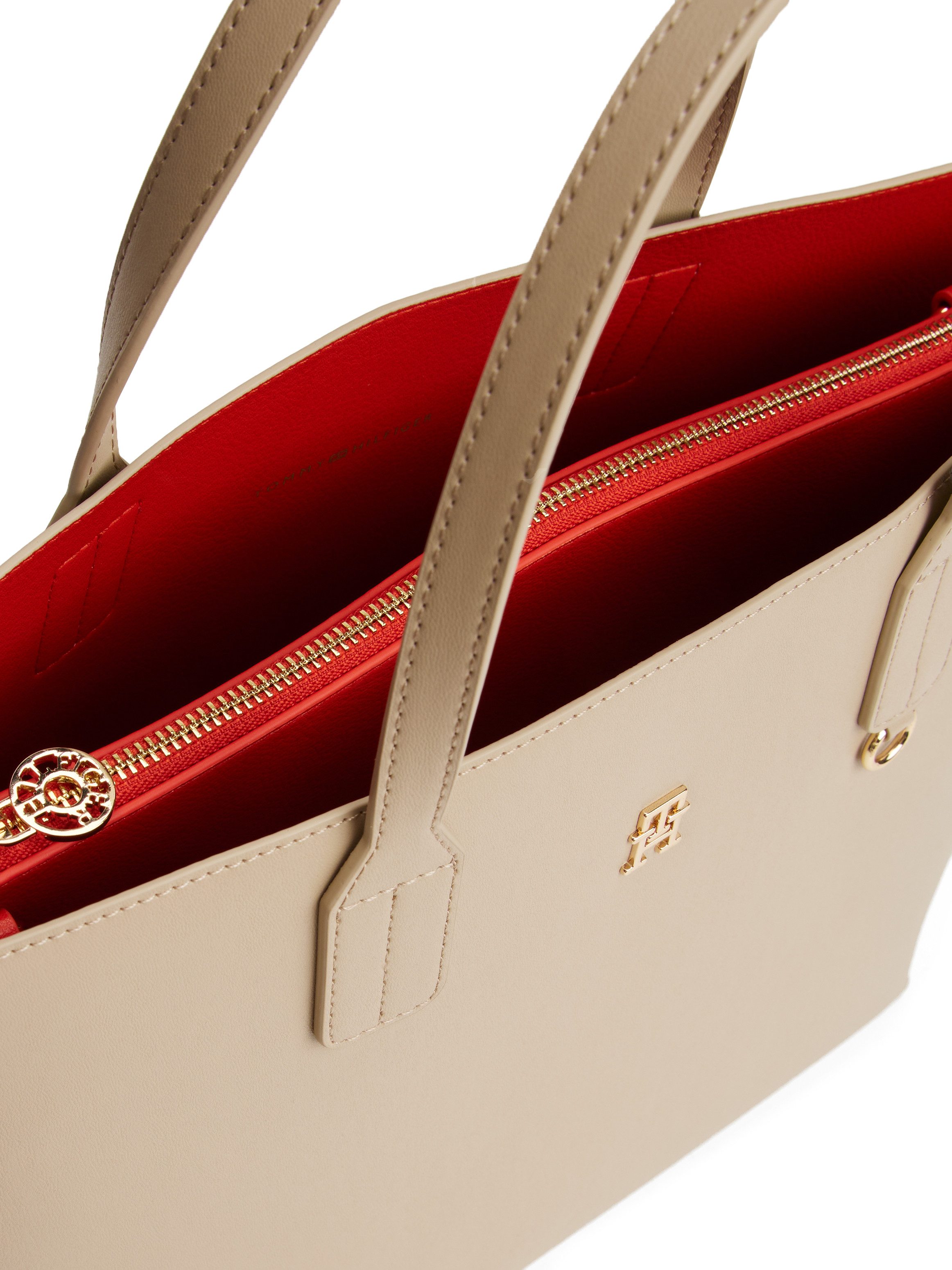 Tommy Hilfiger Tas TH ICON SATCHEL , dames schoudertas, draagtas met binnenzak