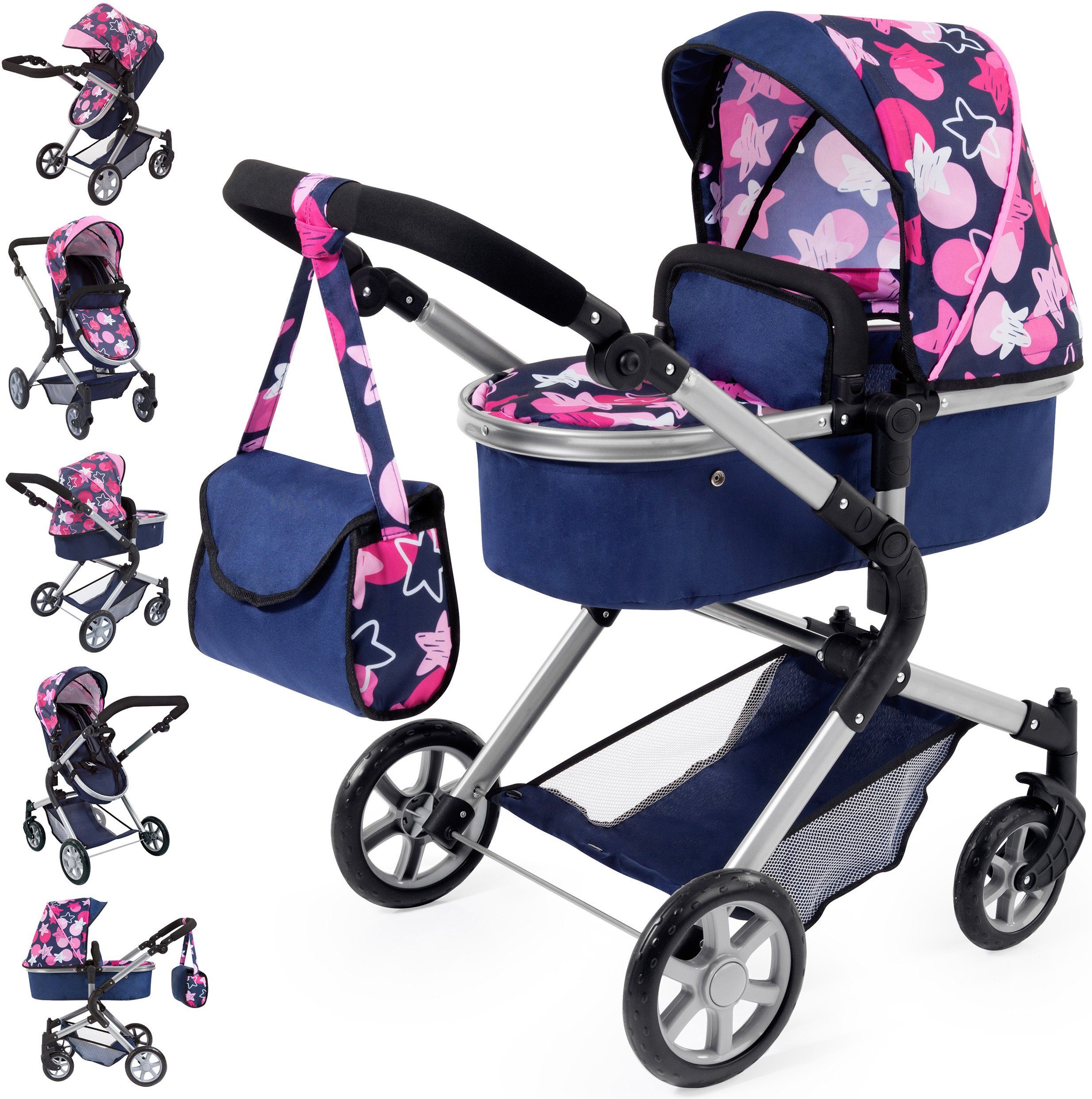Bayer Combi-poppenwagen City NEO, blauw