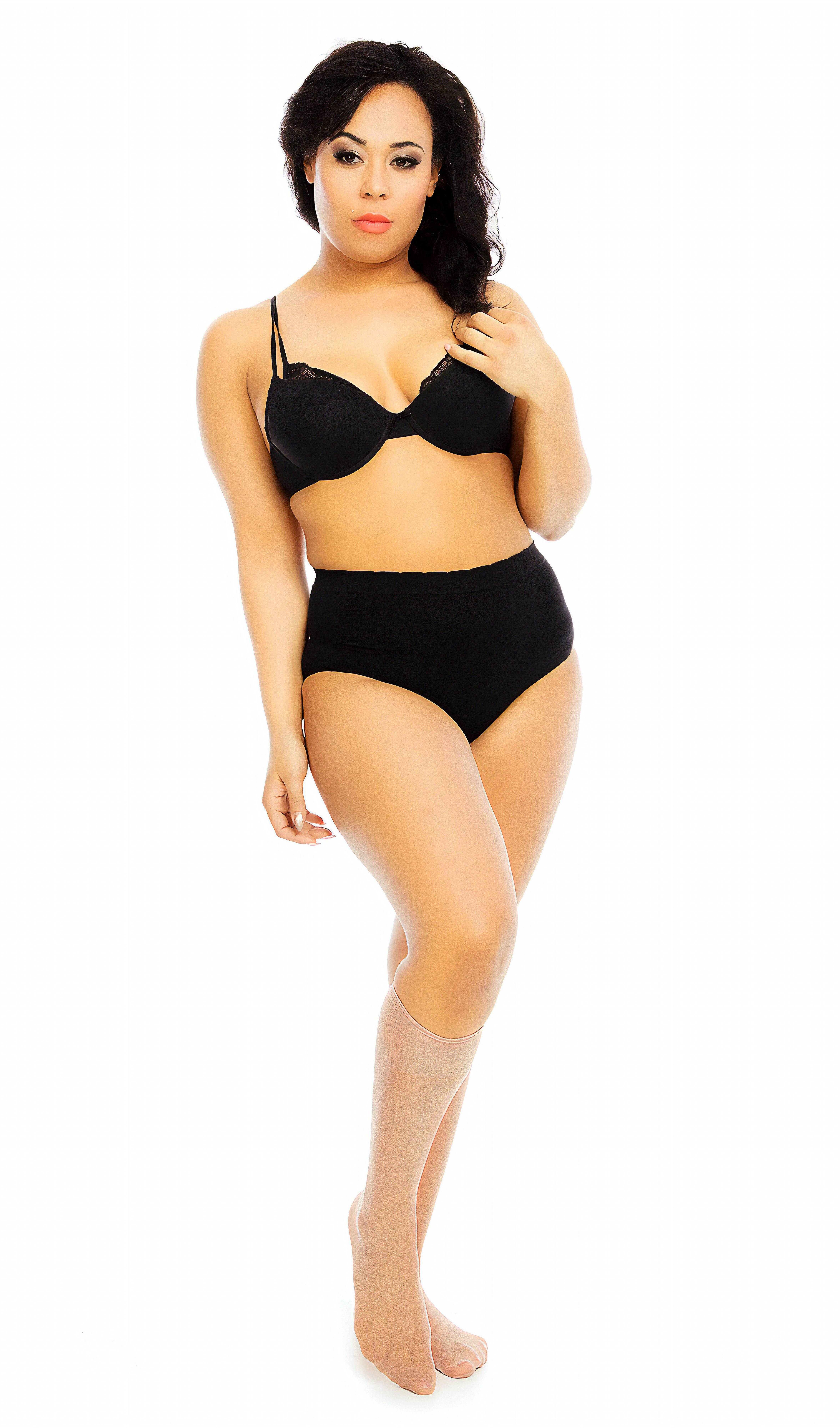 GLAMORY Fijne kousen My Size extra wijd, elastisch (set, 2 paar)