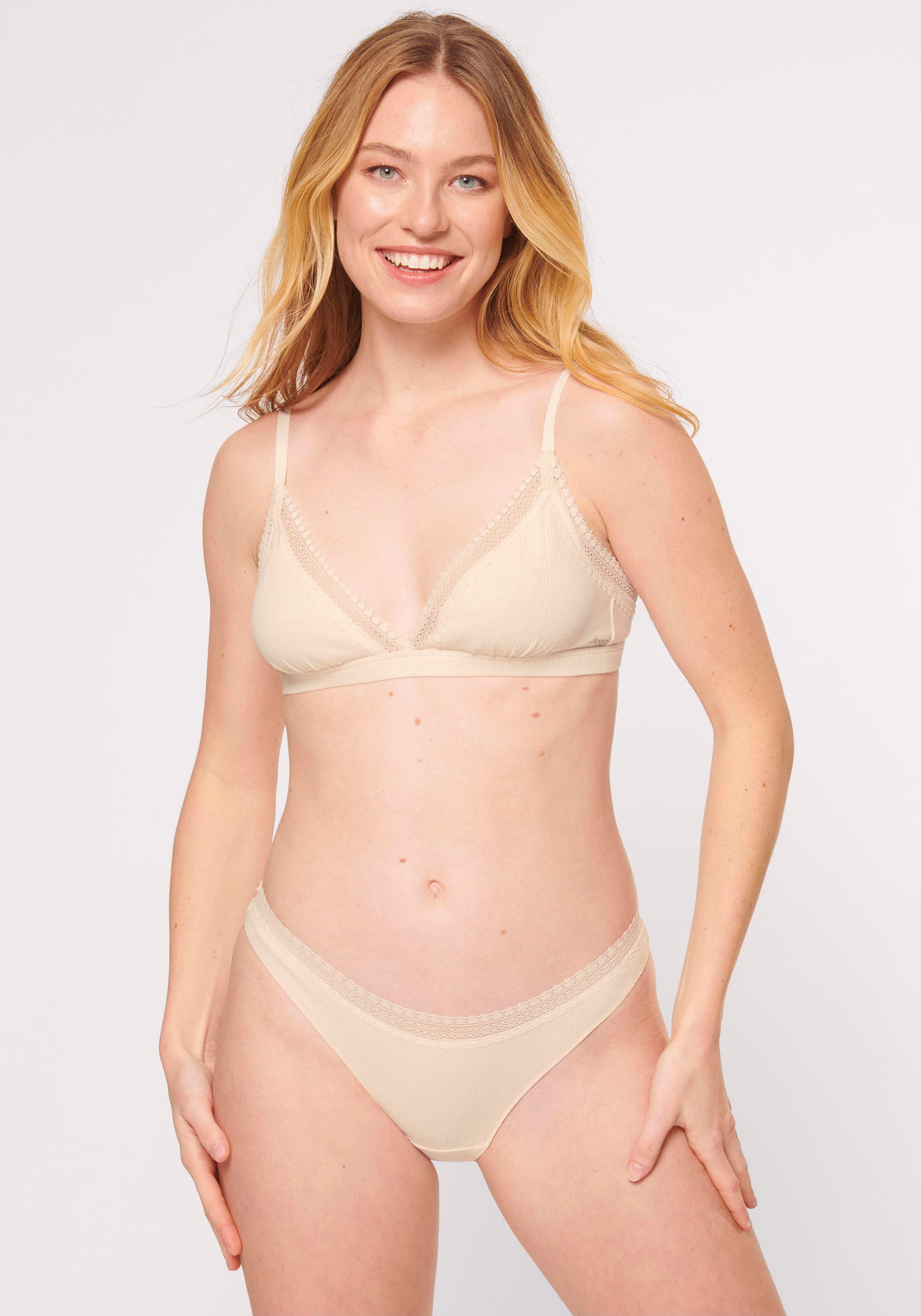 Sloggi Slip GO Ribbed R Brazil C2P zachte ribstof met kantafwerking (2 stuks, Set van 2)