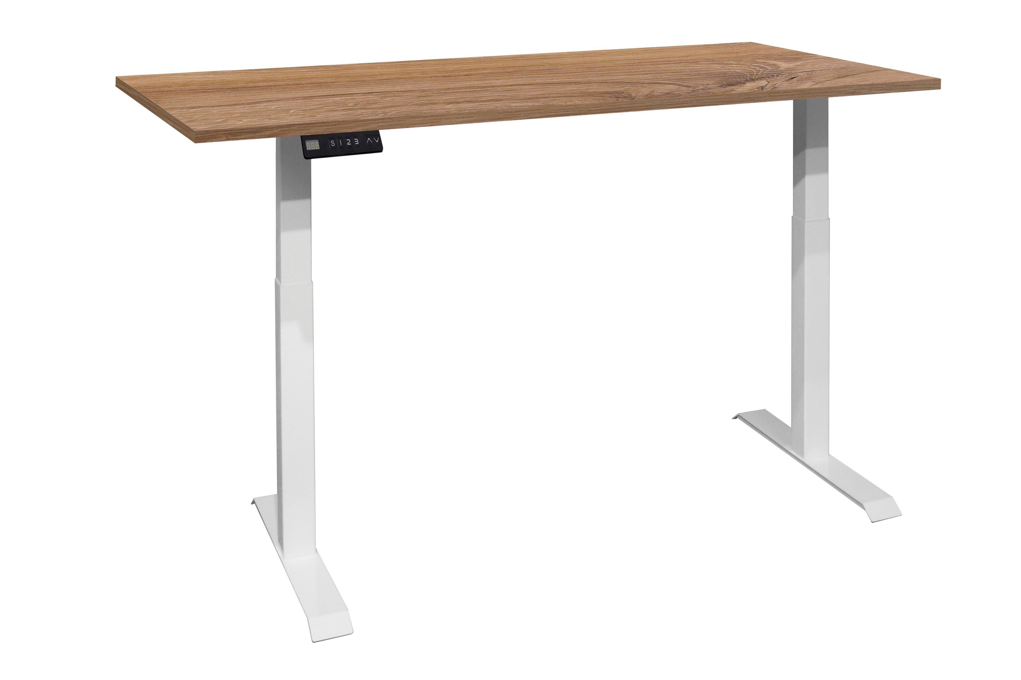 Mäusbacher Bureau Big System Office Breedte 120 cm, elektrisch in hoogte verstelbaar bureaus beige