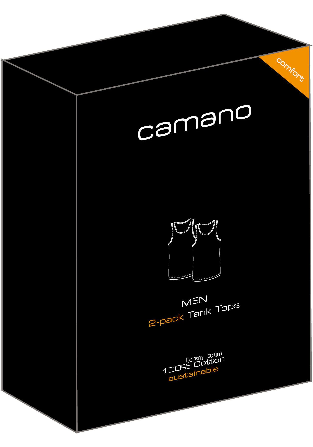 Camano Hemd Comfort met diepe ronde hals (Set van 2)