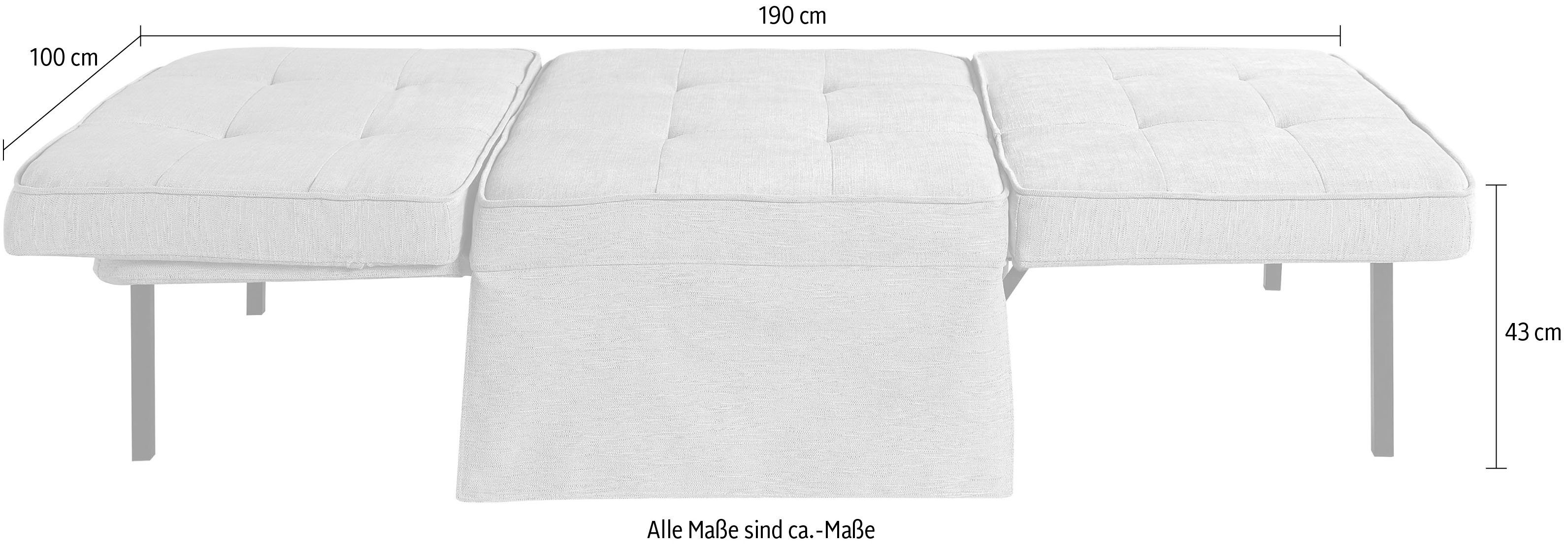 ATLANTIC home collection Slaapbank Finn te veranderen in een loungestoel, relaxfauteuil en logeerbed, incl. kussen
