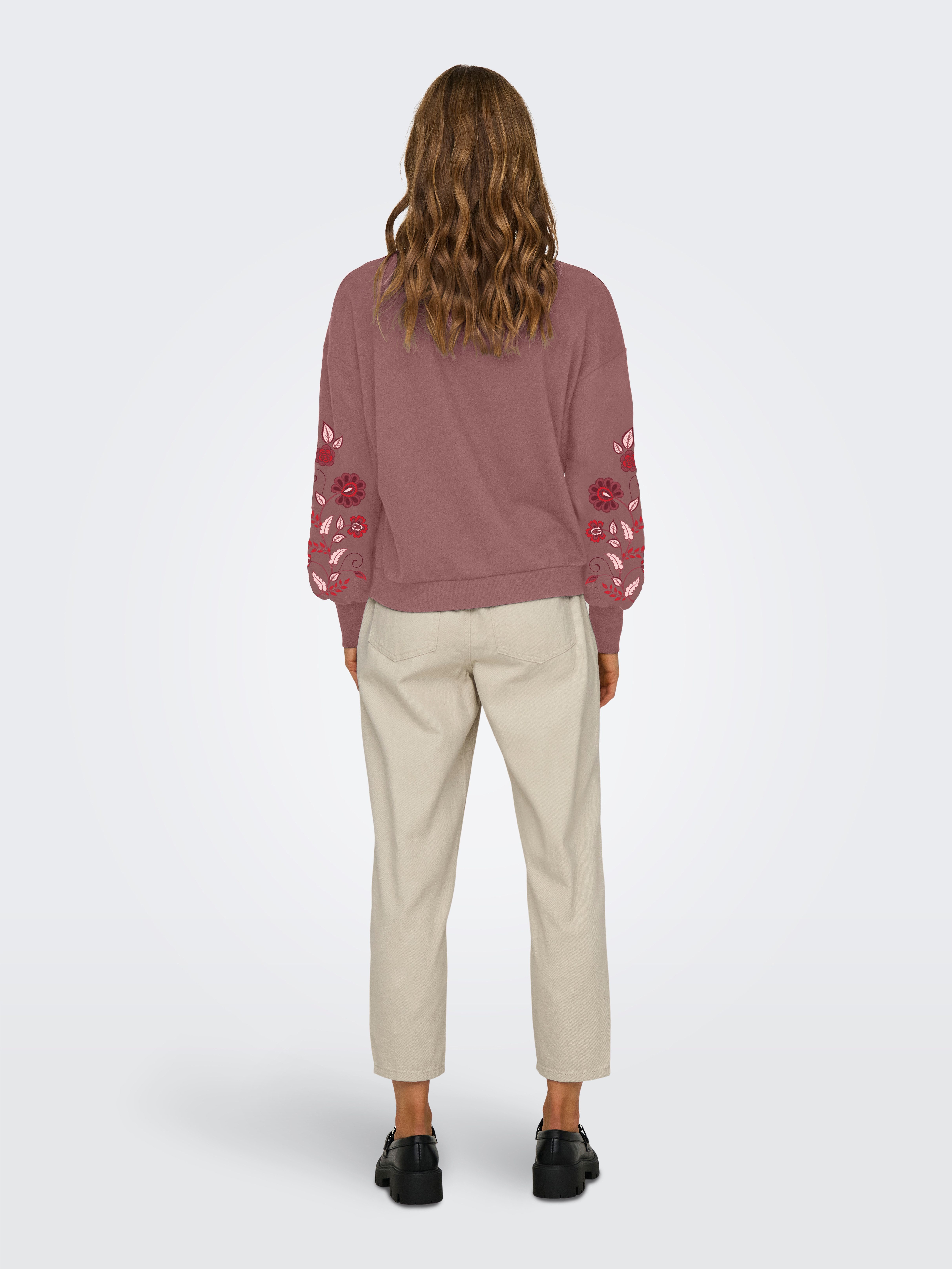 Only Sweatshirt ONLBROOKE L/S O-NECK FLOWER SWT