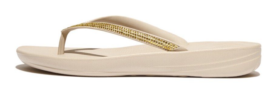 Fitflop Teenslippers IQUSHION SPARKLE - CLASSIC sleehak, zomerschoen, slippers met fonkelende glitterafwerking