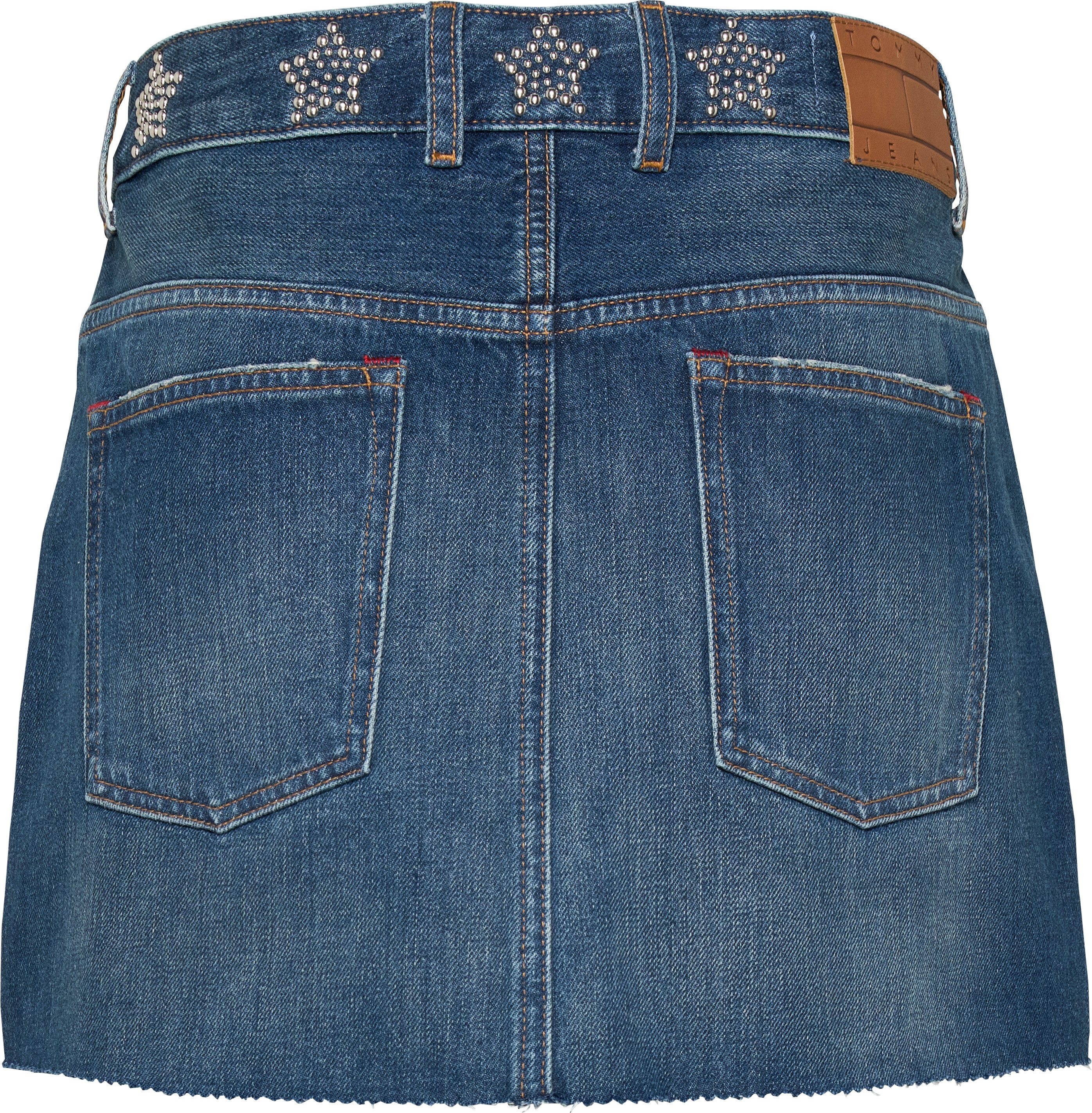 TOMMY JEANS rok STUDDED DENIM MINI SKIRT AI9057