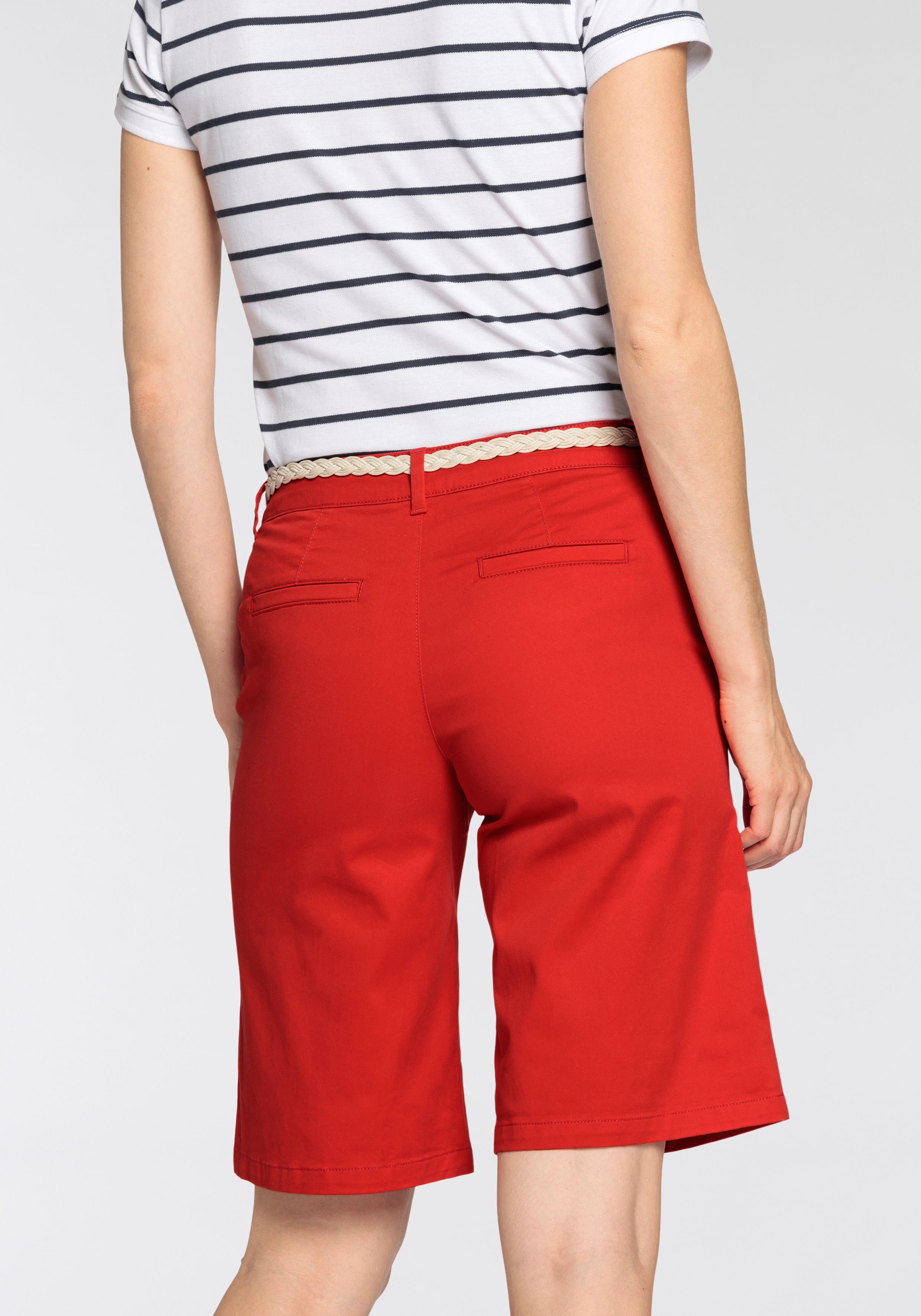DELMAO Poloshirt met strepen van voorgeverfd garen
