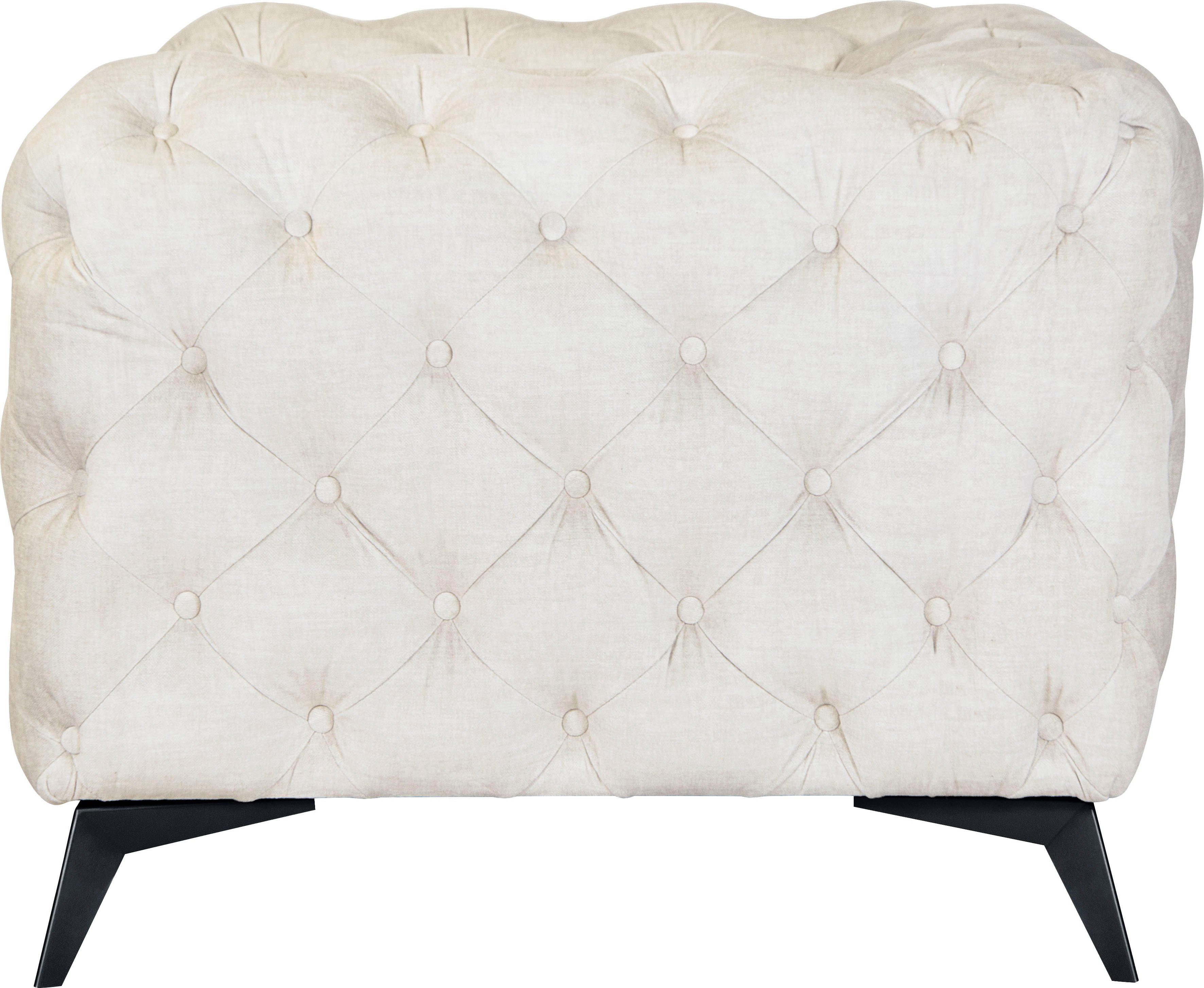 Leonique Chesterfield-fauteuil Glynis Fauteuil luxueuze capitonnage, moderne chesterfield look, kleur van de poten ter keuze