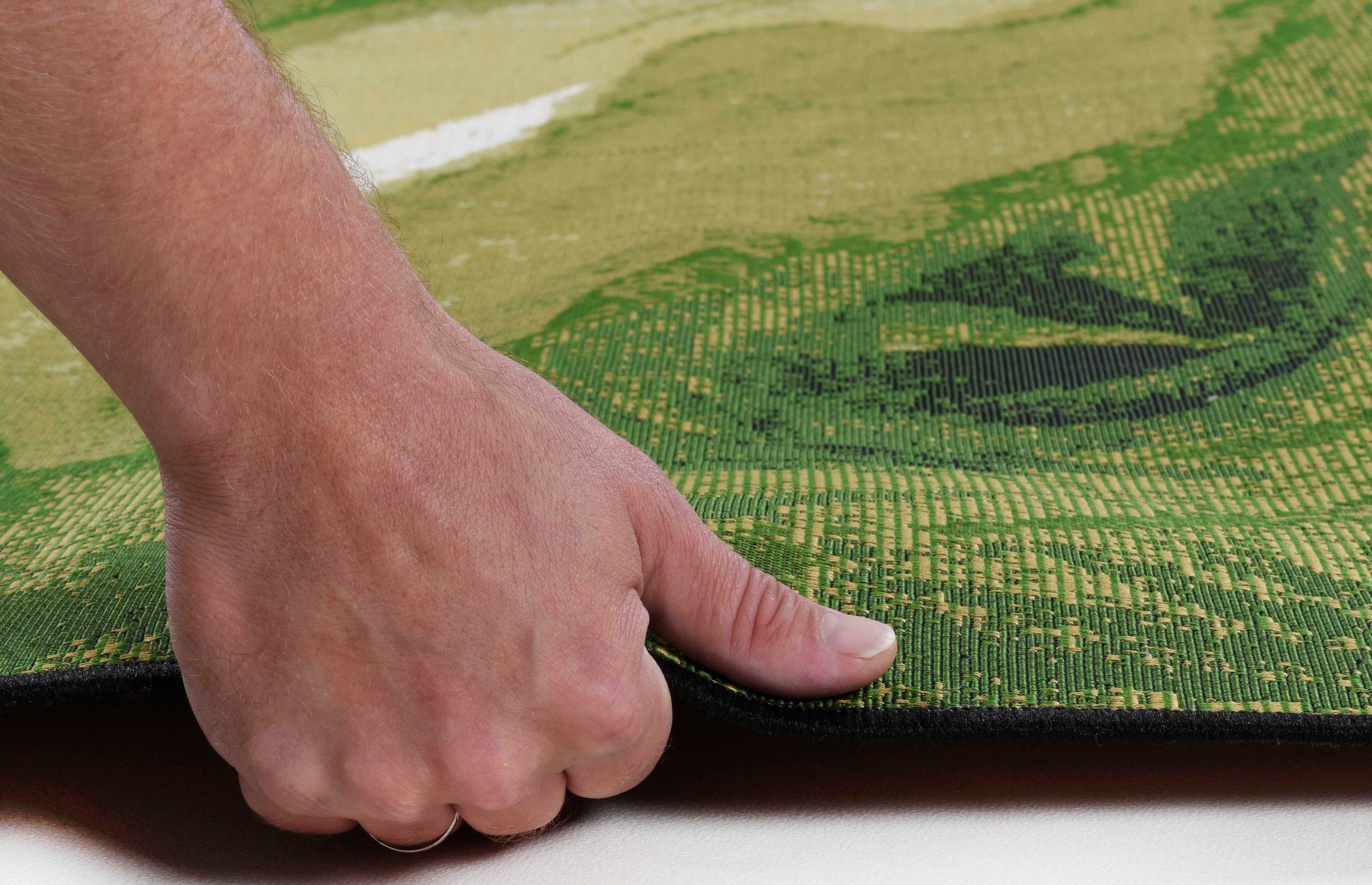 TOM TAILOR HOME Vloerkleed Garden Palm Platweefsel, geschikt voor binnen en buiten, woonkamer