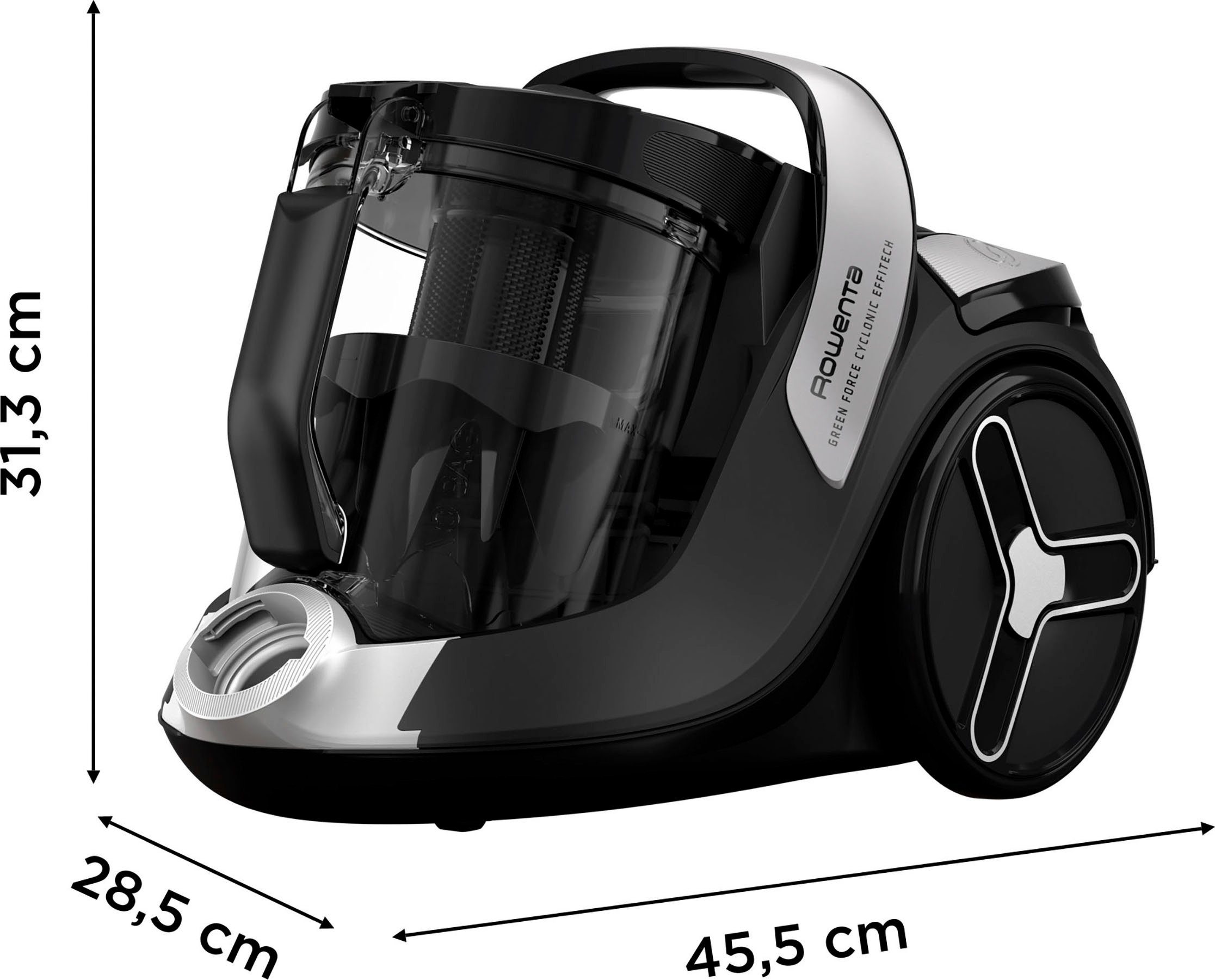 Rowenta Stofzuiger RO7C66 Green Force Cyclonic Effitech