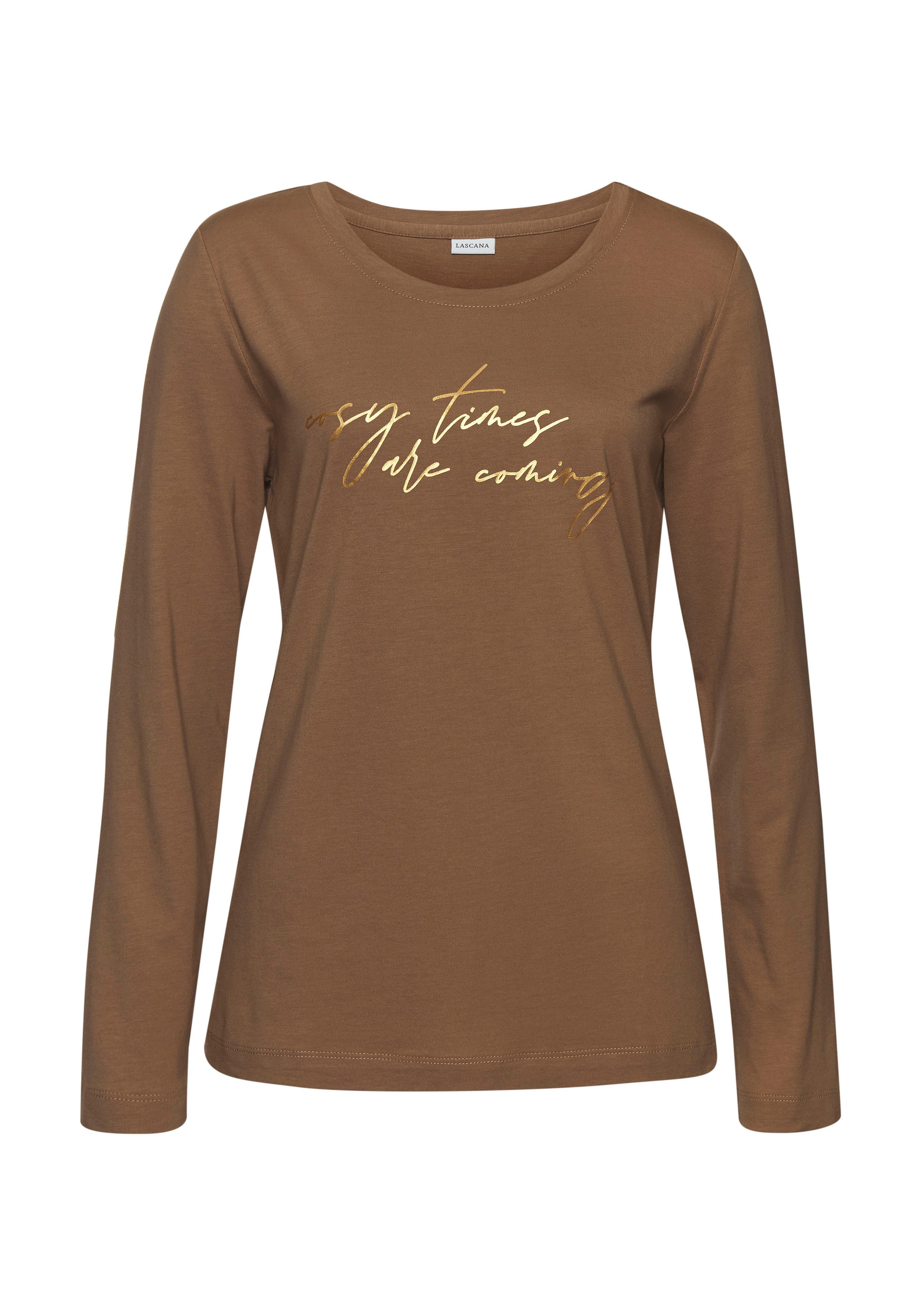 Lascana Pyjama top met folieprint