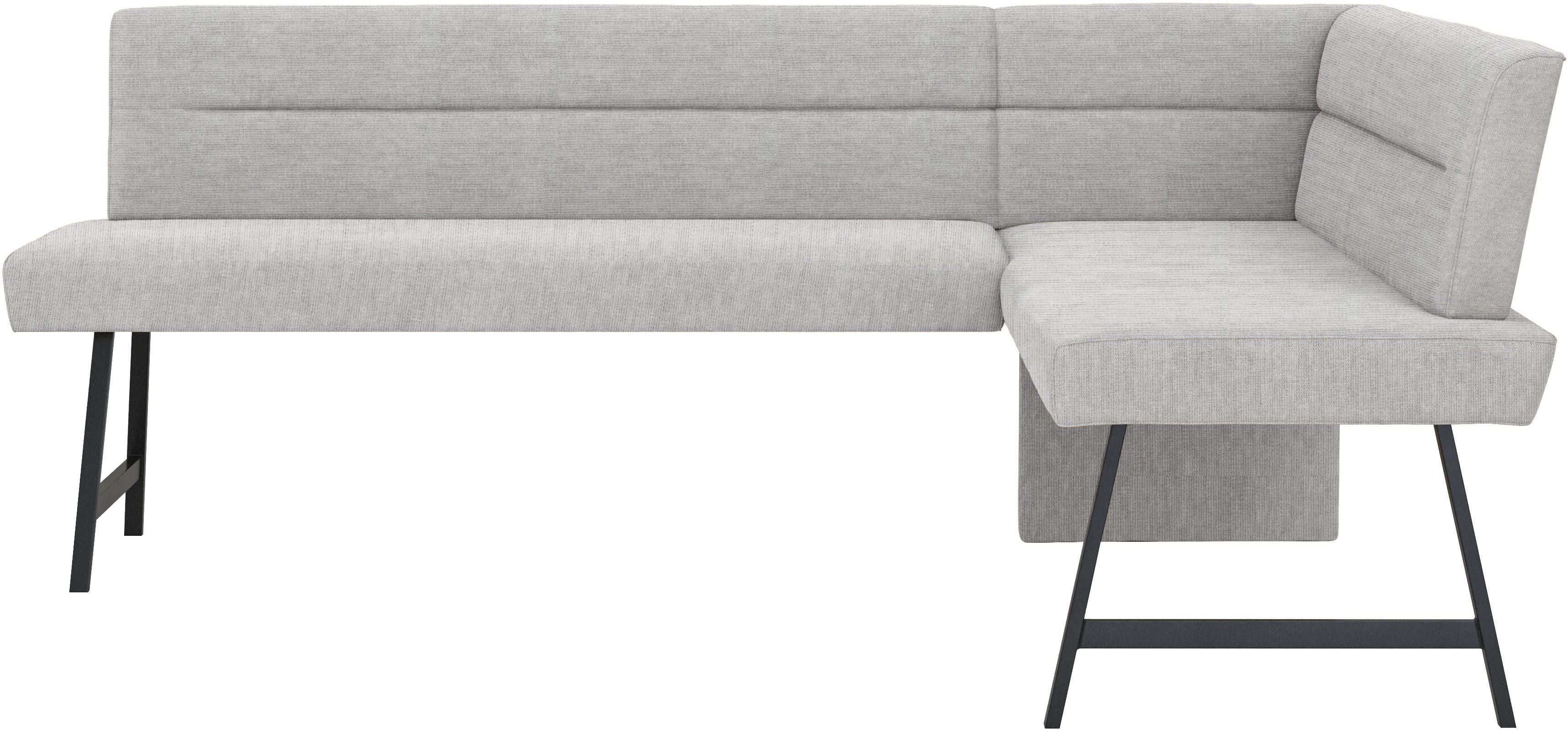 Home affaire Eethoek Sava Hoekbank met nosagvering in de zitting, massief eiken tafel (set, 4-delig)