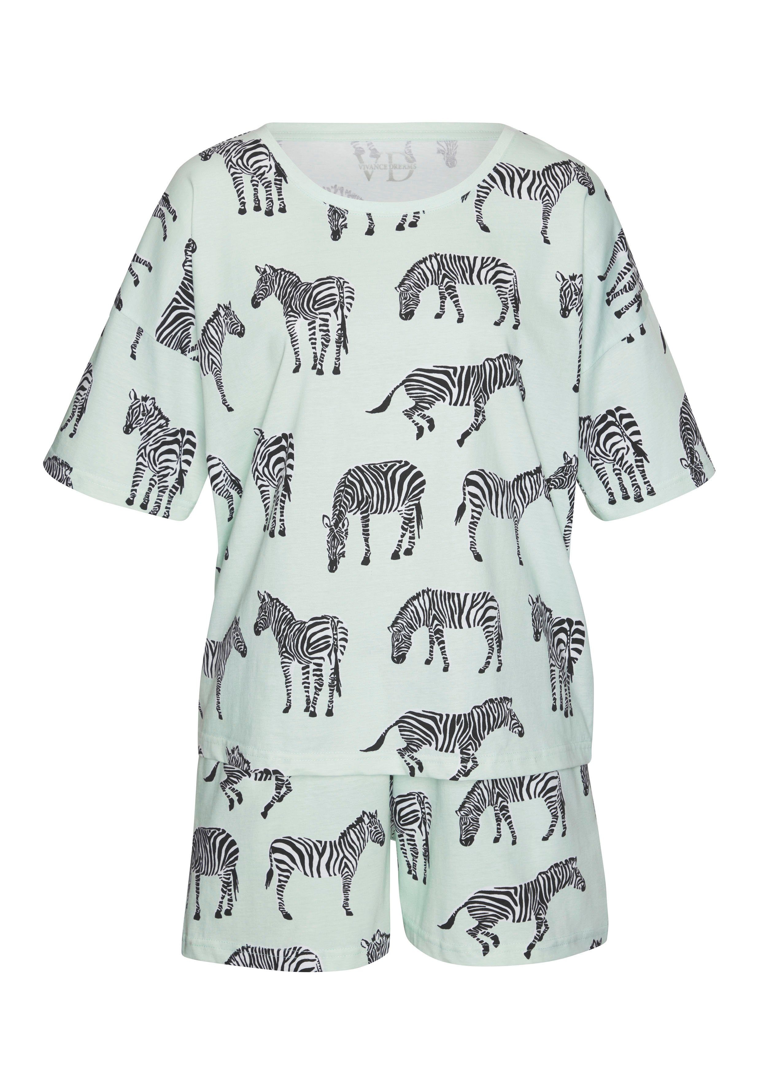 Vivance Dreams Shortama mt animal alloverprint (2-delig)