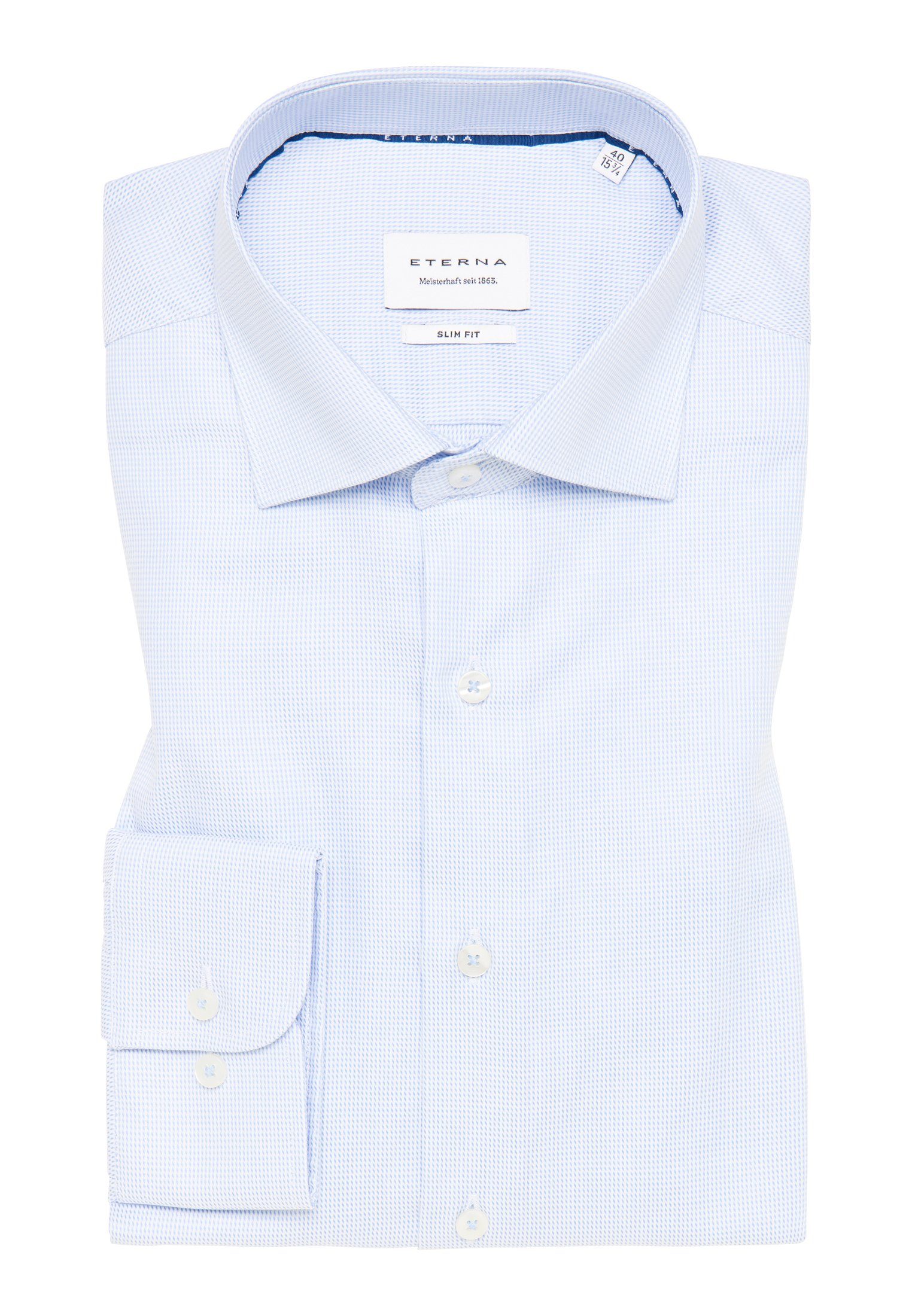 Eterna Overhemd met lange mouwen Slim fit NON IRON (strijkvrij)