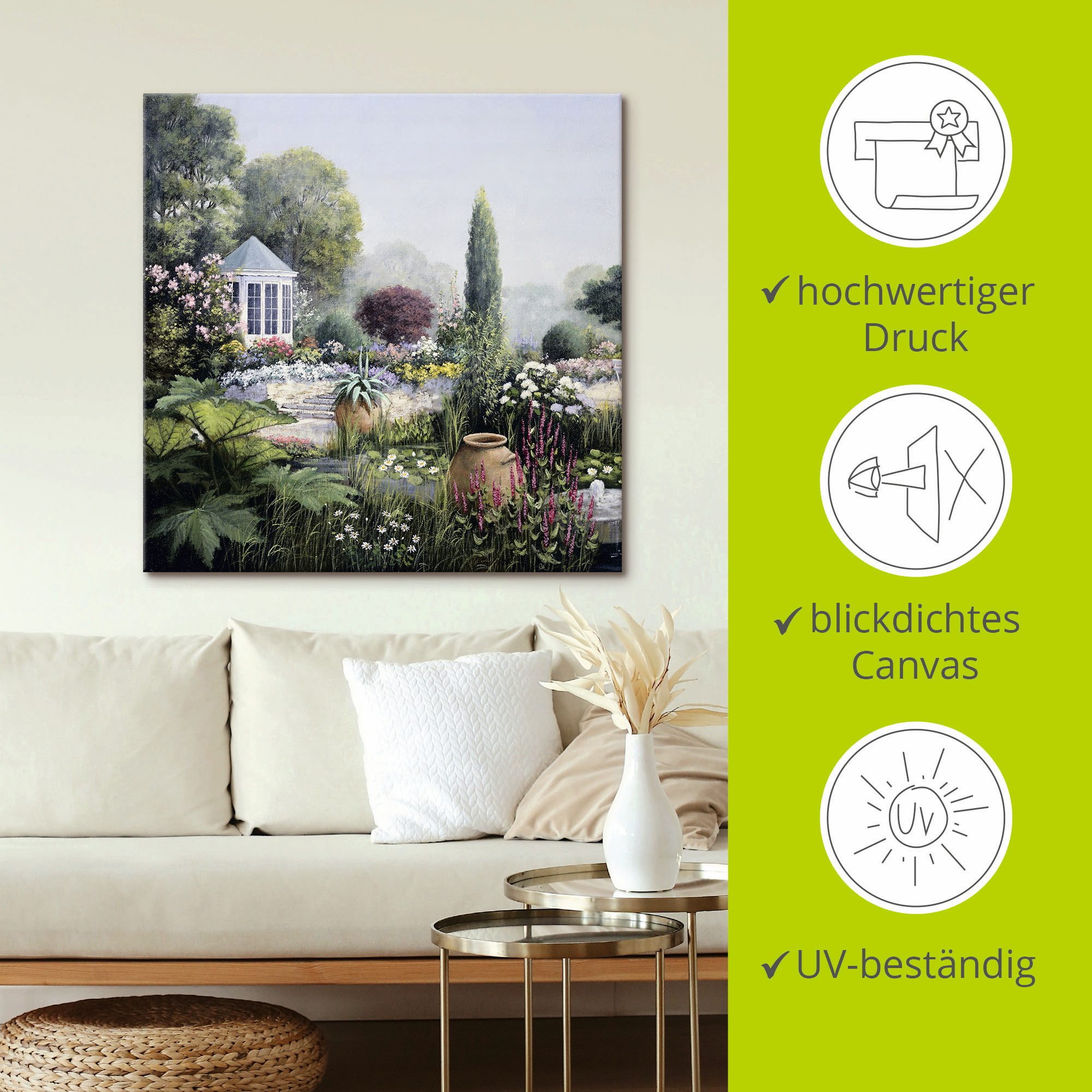 Artland Artprint op linnen Paradijs I gespannen op een spieraam