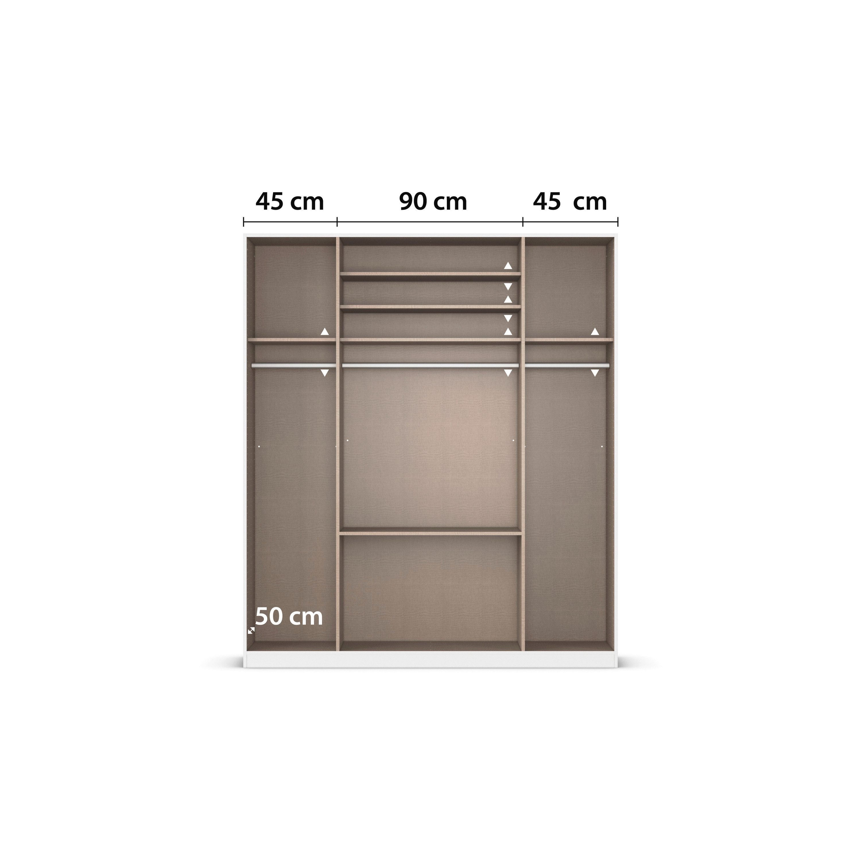 rauch Draaideurkast Kledingkast kast garderobe AGORDO met decor- of hoogglansfront