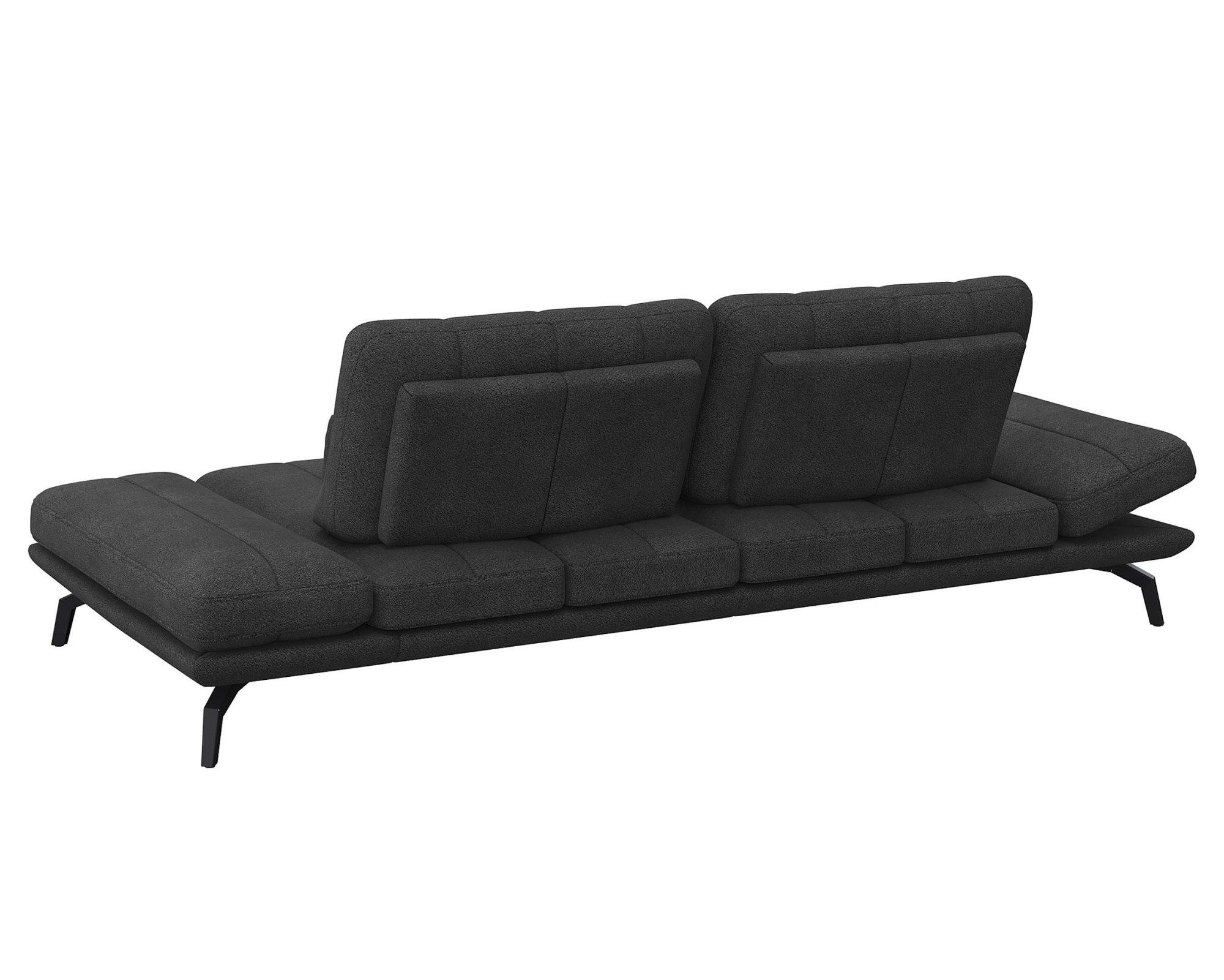 FLEXLUX 3-zitsbank Tropea multifunctionele bank, designbank, relaxfunctie, tv-bank, met armleuningverstelling en zitdiepteverstelling, breedte 252 cm